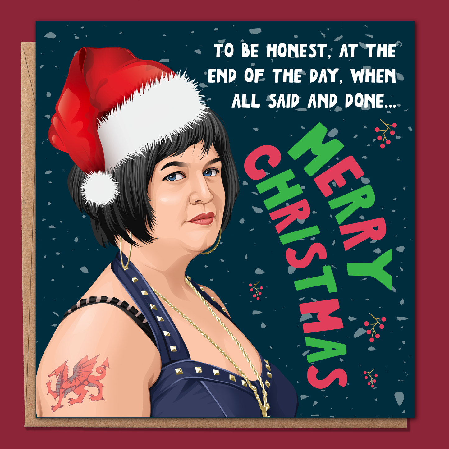 Funny Christmas Card โ Nessa Gavin and Stacey - Cheeky and Humorous Holiday Greeting for Friends, Him, or Her โ Perfect Festive Card for Laughs and Holiday Fun