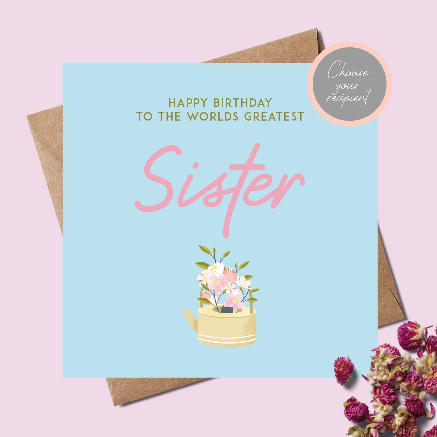 Personalised Birthday card for Mum - Personalised Birthday cards for Nan - Personalised Birthday cards for Sister - Birthday cards for her