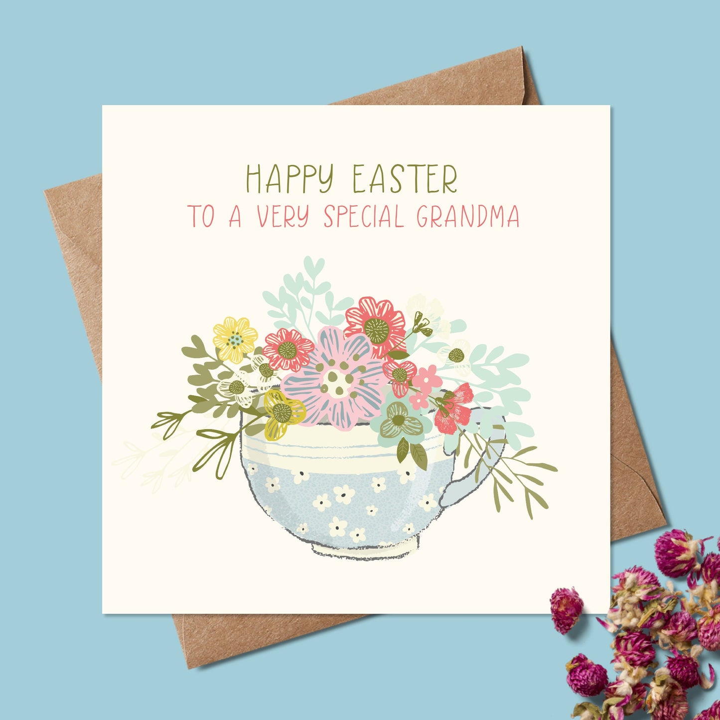 Personalised Easter card for Grandma - Personalised Easter cards for Mum - Personalised Easter cards for Sister - Easter cards for her