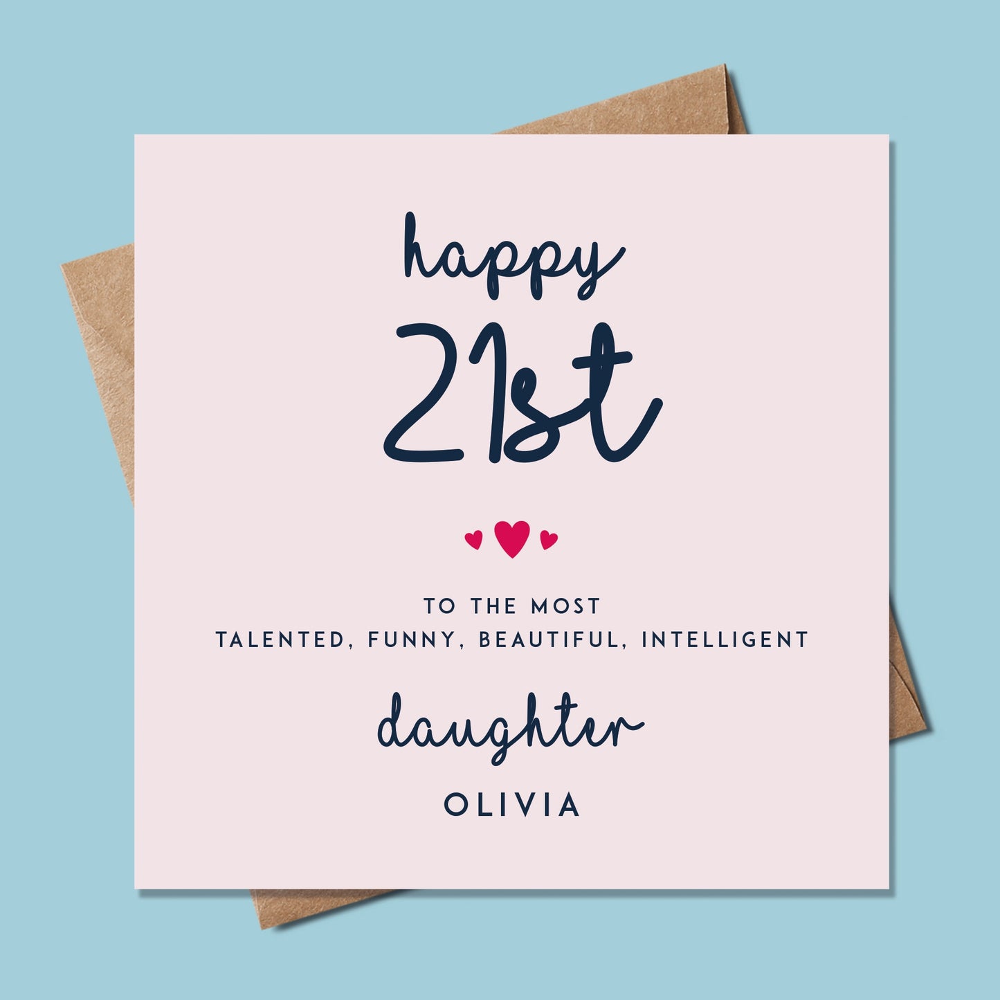 Daughter 21st Birthday Card - Personalised