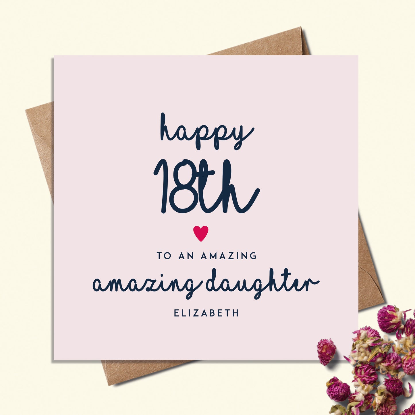 Daughter 18th Birthday Card Personalised
