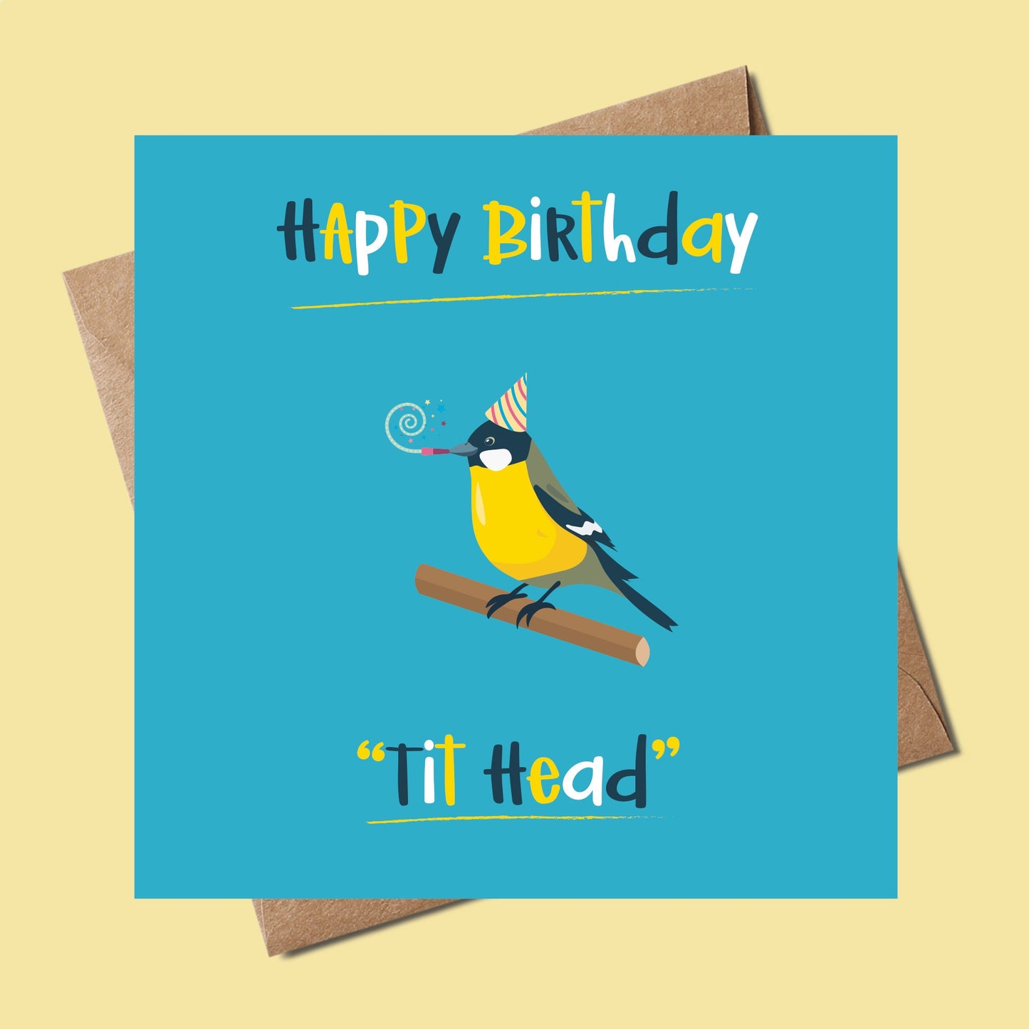 Funny Birthday Card - Tit Bird Personalised
