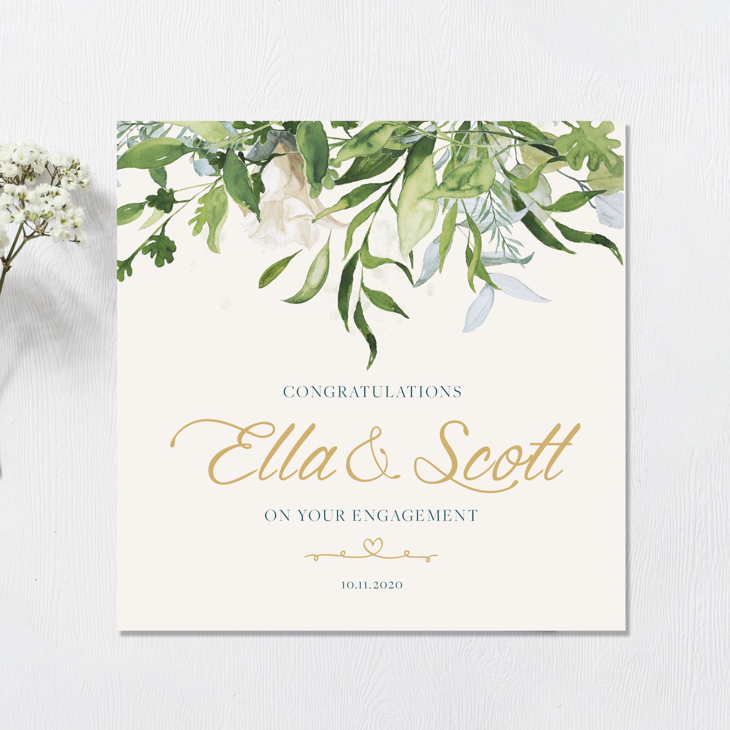 Personalised Engagement Card - 135mm Square