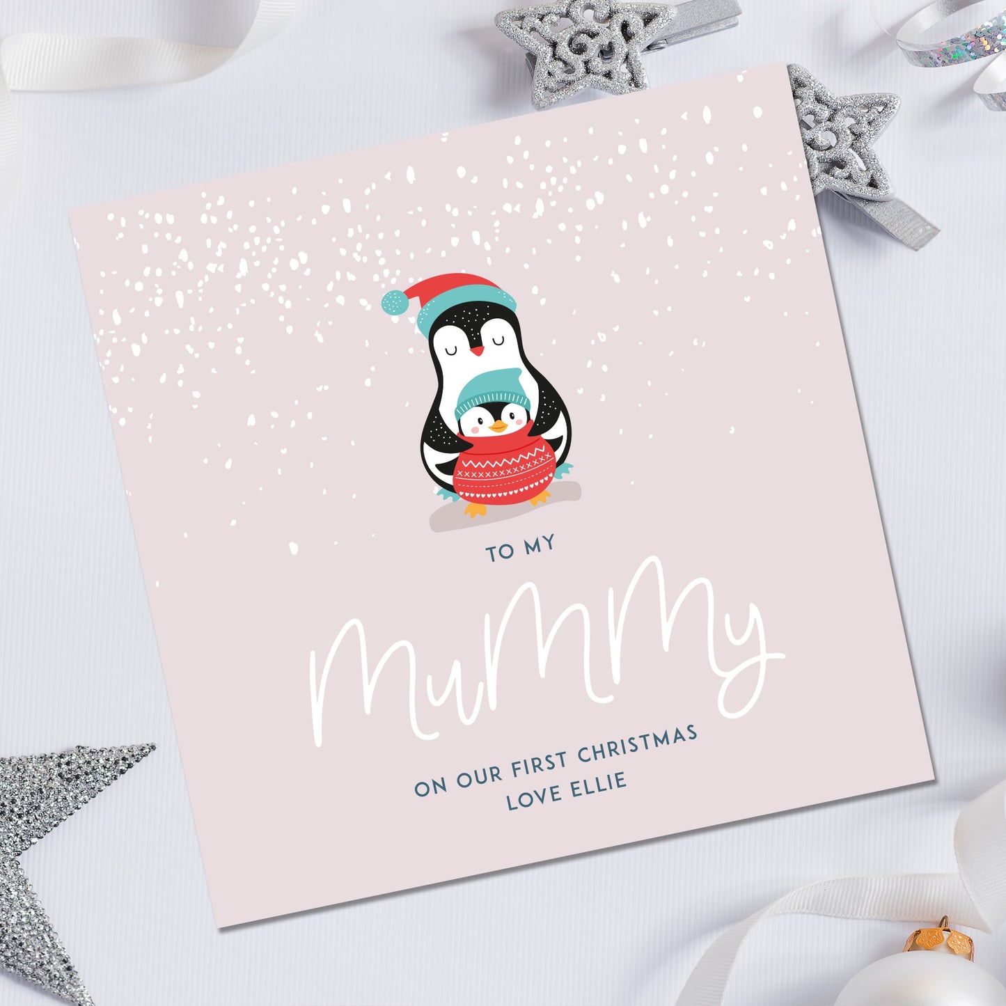 Baby's First Christmas Card For Daddy