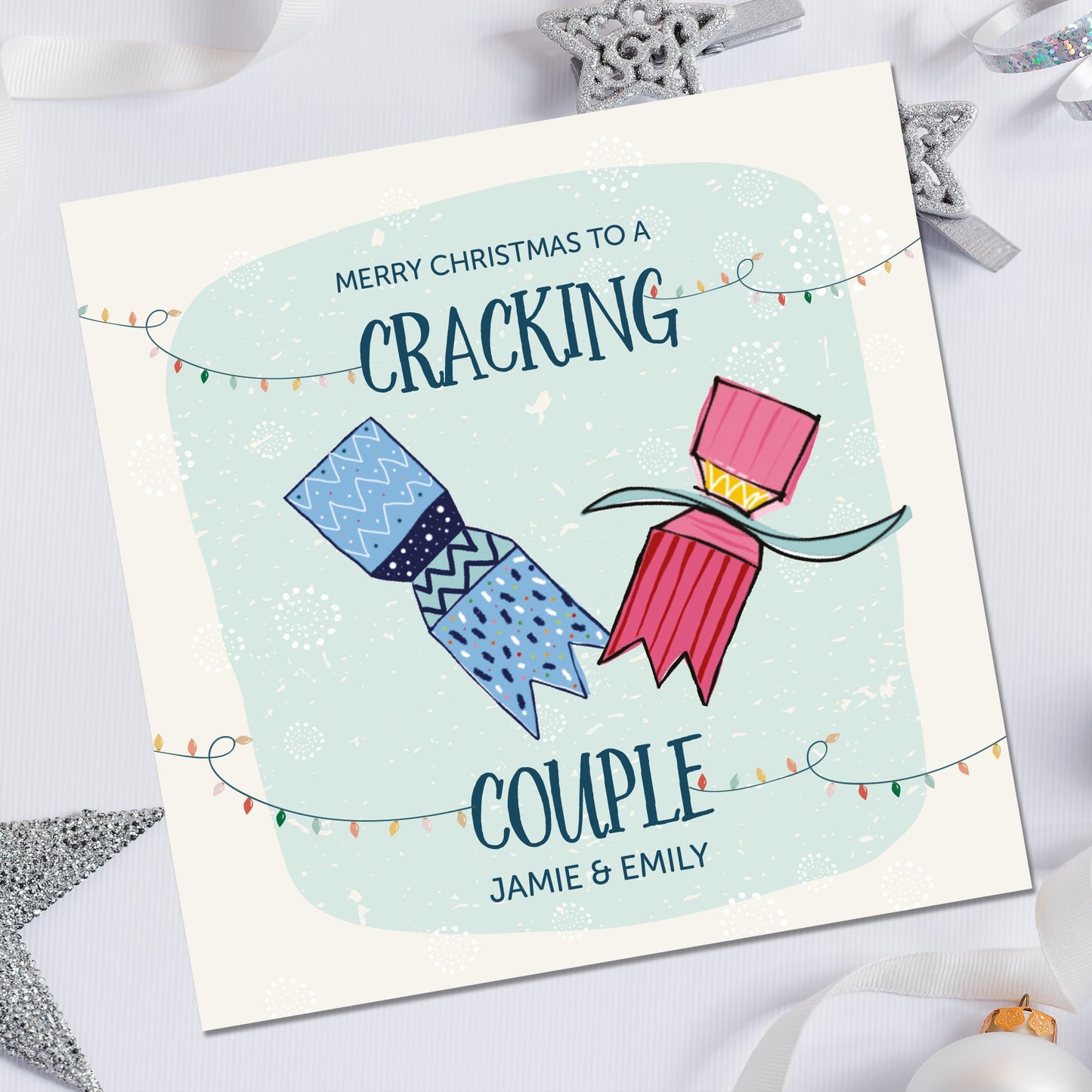 Christmas Card for a Couple, Personalised Christmas Card, Son and Daughter-in-law card, Daughter and Son-in-law card, Christmas