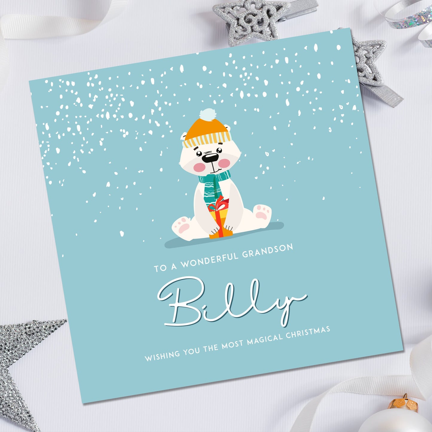 Christmas card, Boys Christmas Card, Personalised Christmas Card for Nephew, Grandson Christmas card, Son Christmas card, Christmas for Boy