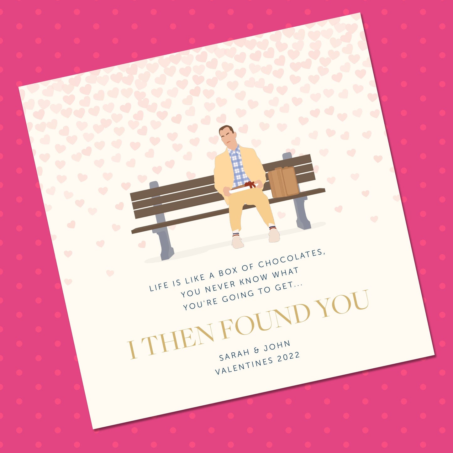 Valentines Card - Forest Gump Inspired - Blank