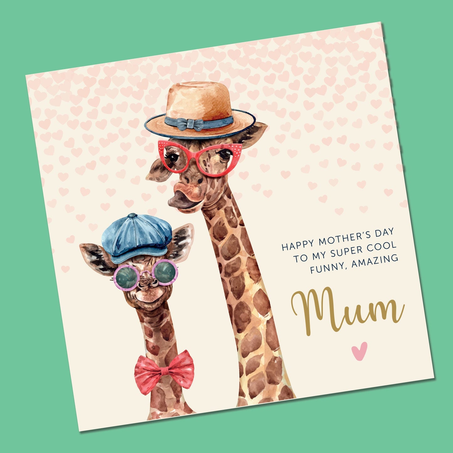 Mother's Day Card - Giraffe Personalised