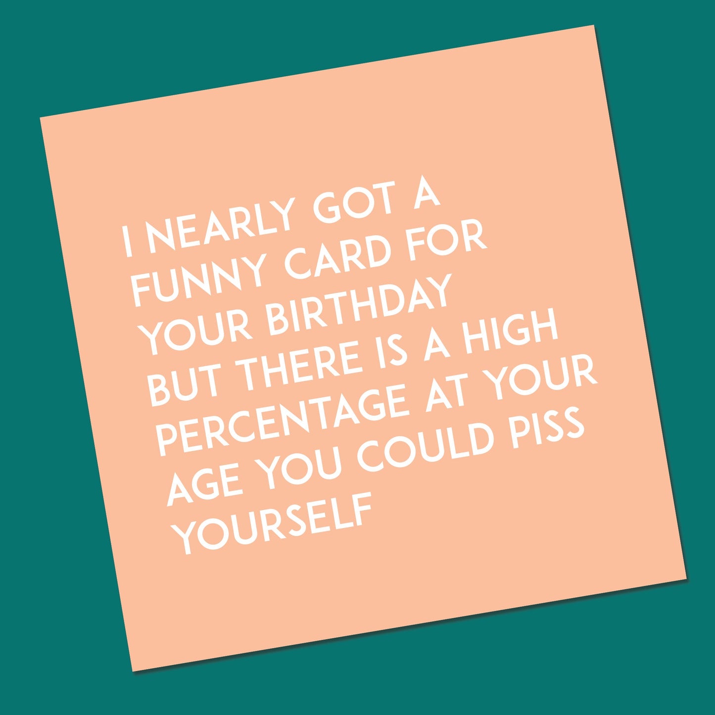 Funny Birthday Card - Blank 135x135mm