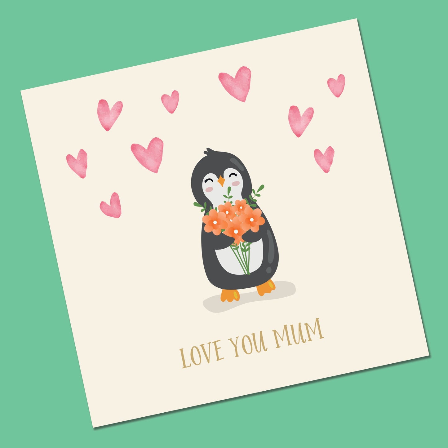 Mother's Day Card | Mothers Day Card | Penguin Mothers Day Card | Mummy Mothers day card | Card from Daughter | Card for Nana