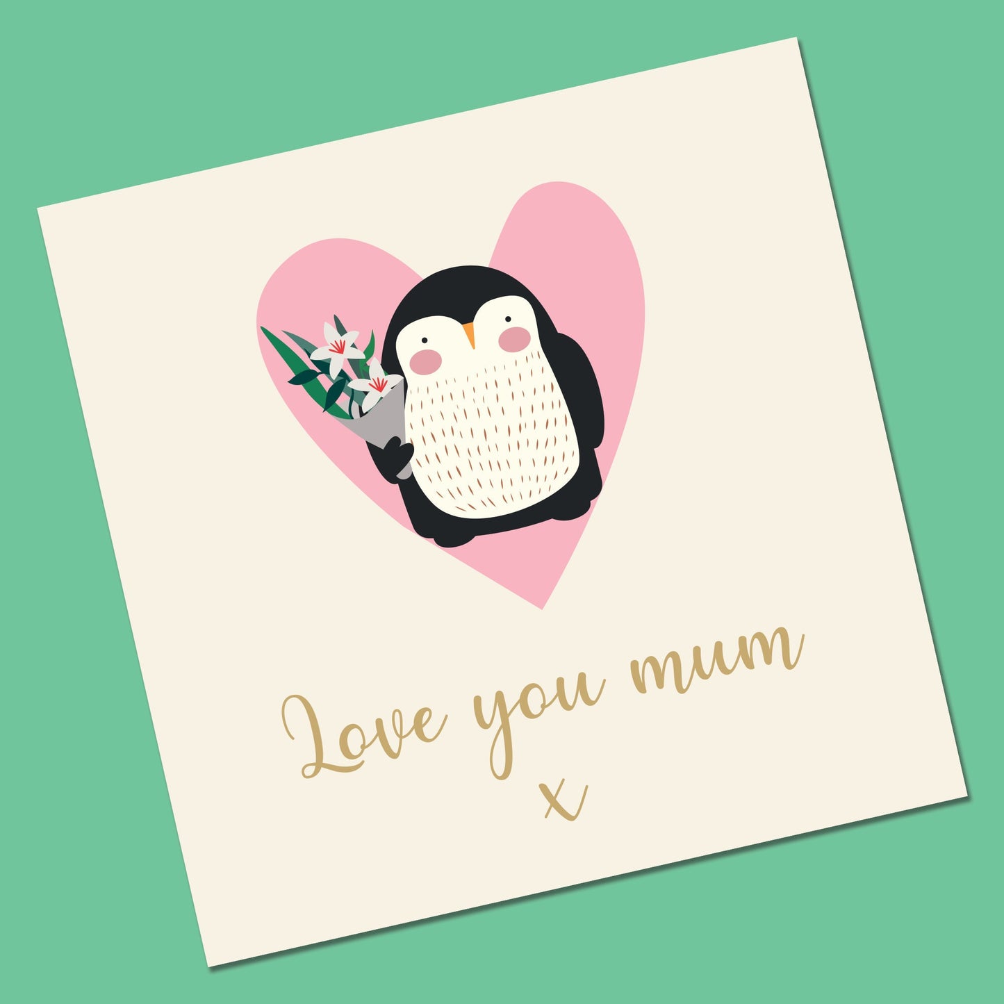 Mother's Day Card | Mothers Day Card | Penguin Mothers Day Card | Mummy Mothers day card | Card from Daughter | Card for Nan