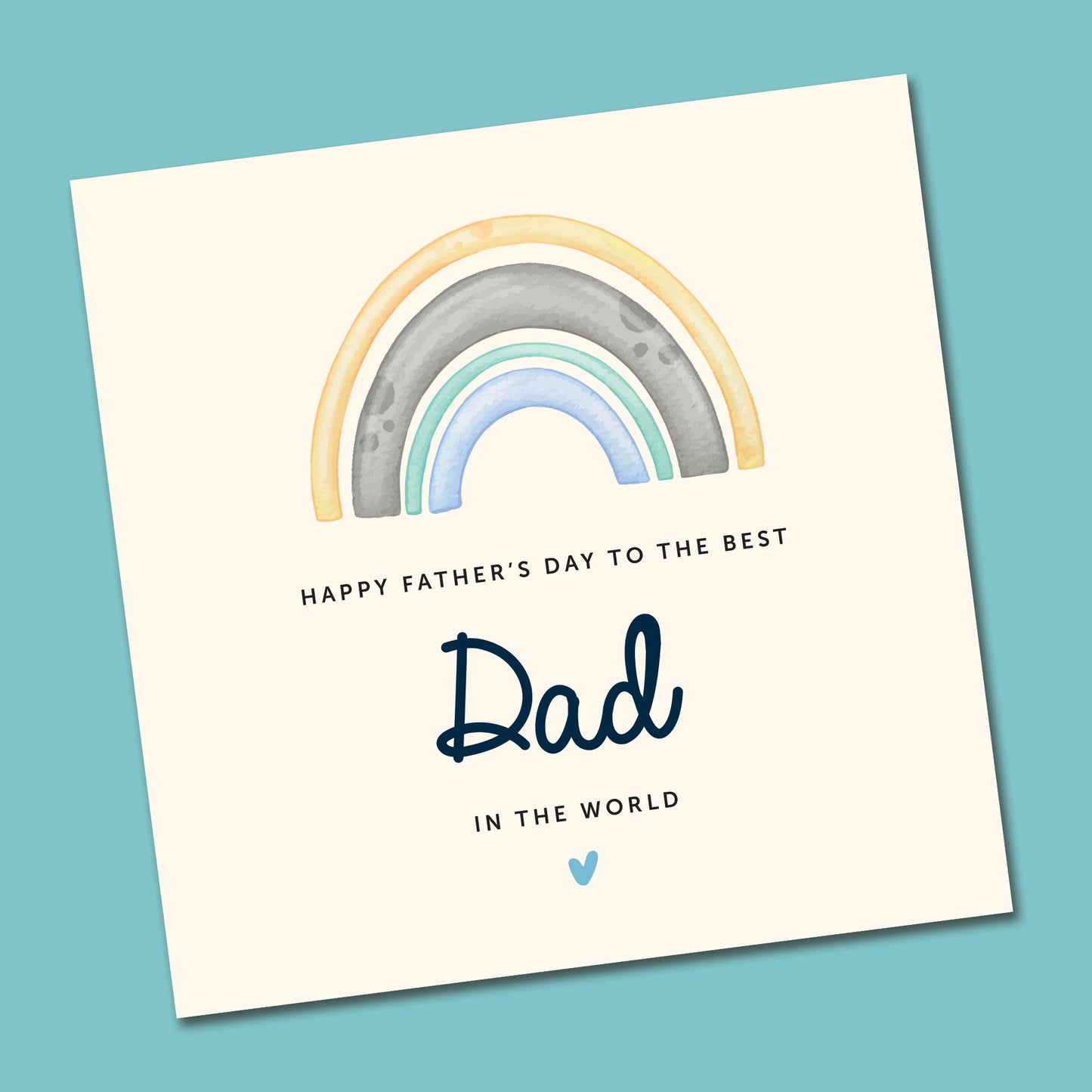 Father's Day Card - Best Dad Rainbow
