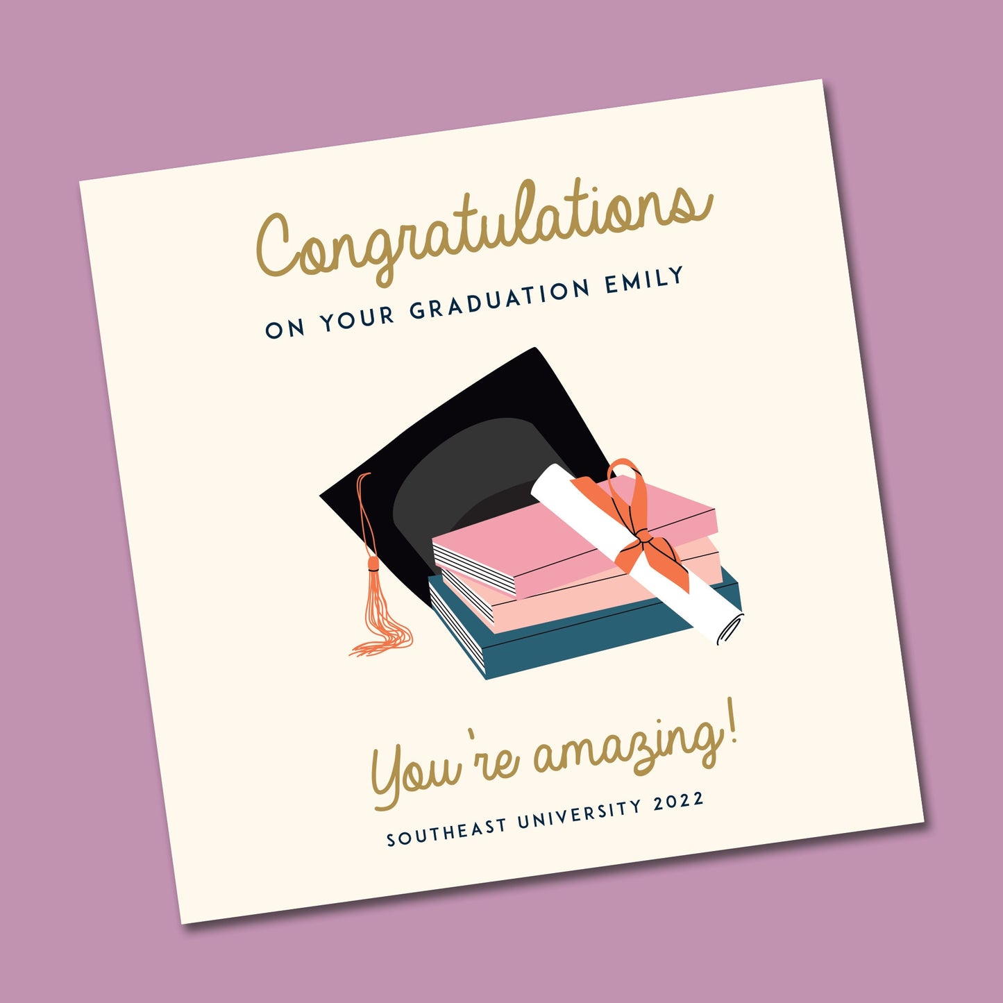 Personalised Graduation Card - Graduated gift - Celebration Card - Graduation Greeting Card - Girl Graduation Card - GRAD01