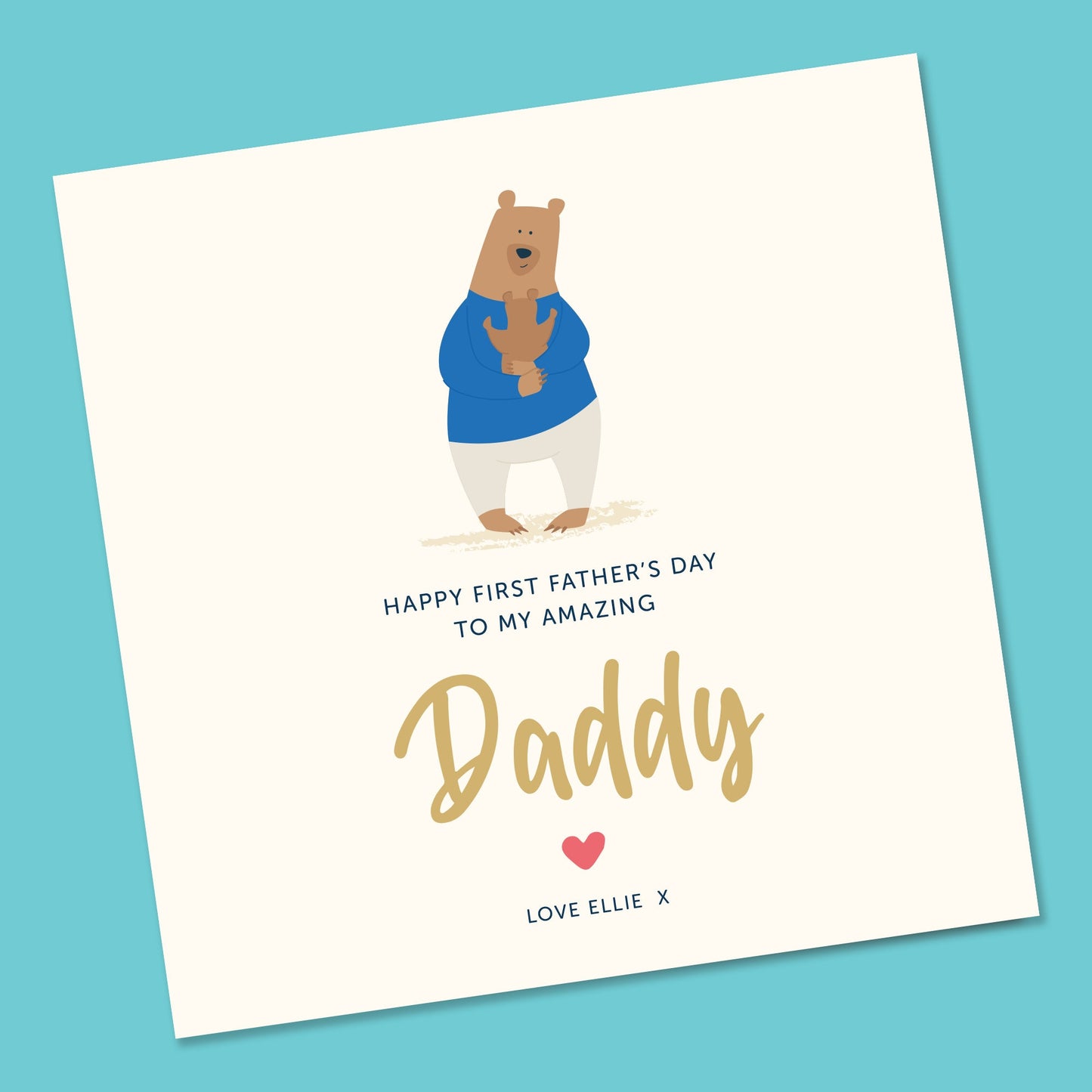 First Father's Day Card To Daddy From Baby