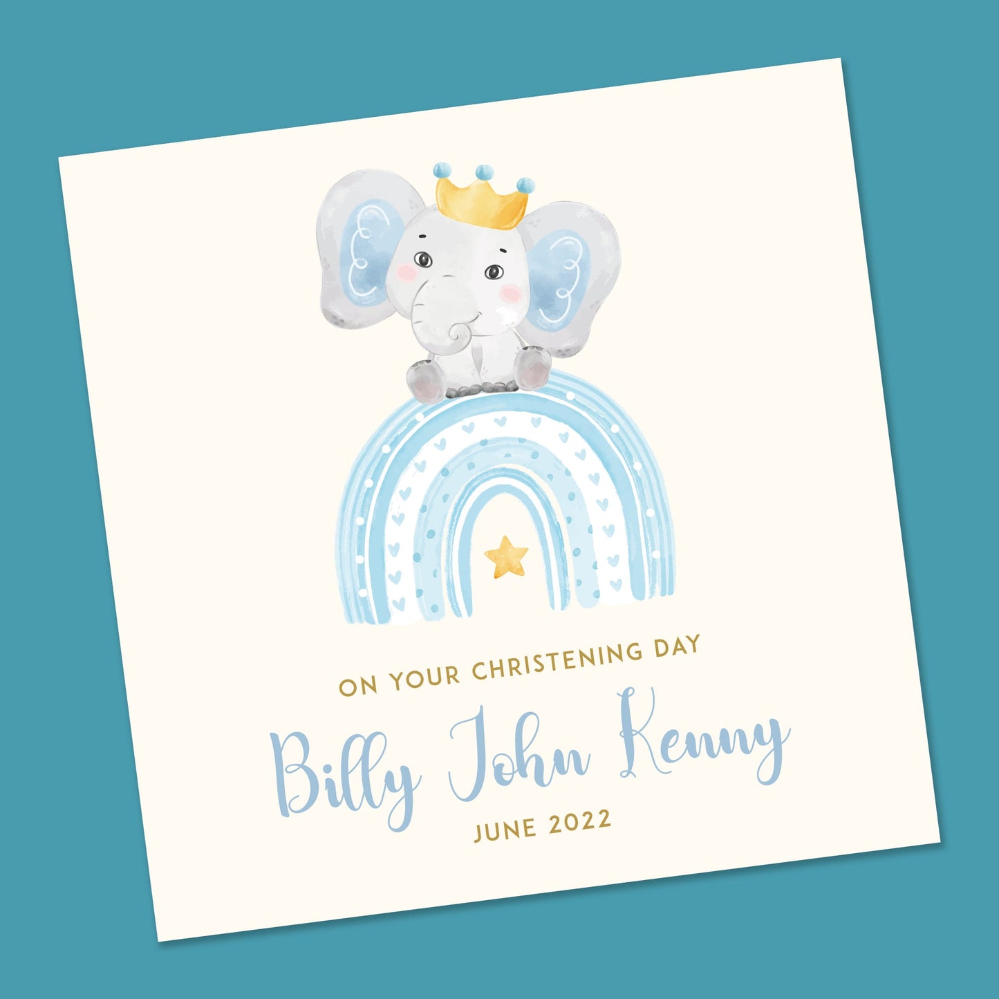 Personalised Christening Card, Christening Card, Baptism Card Customised Baby Card, Baby, Naming Card