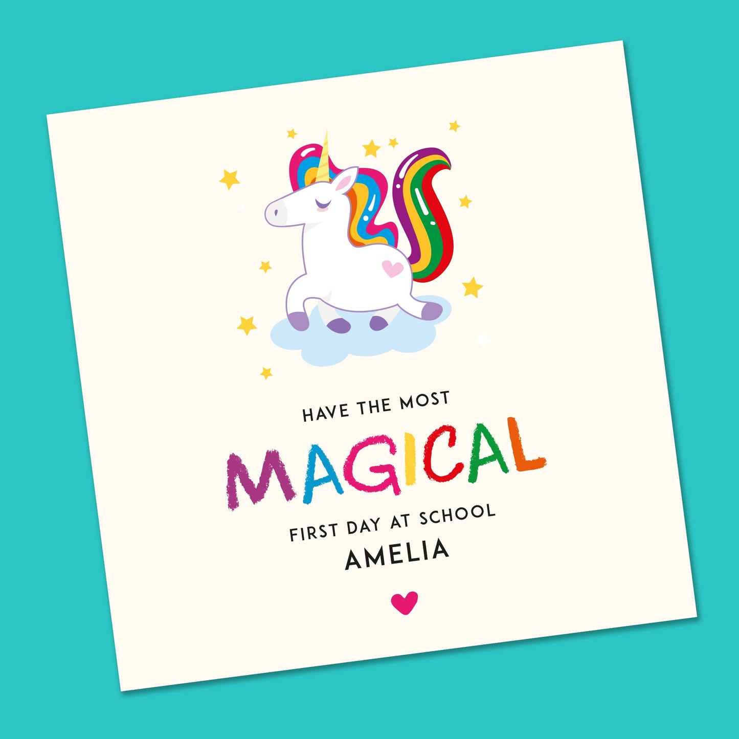 First Day at School Card - Personalised