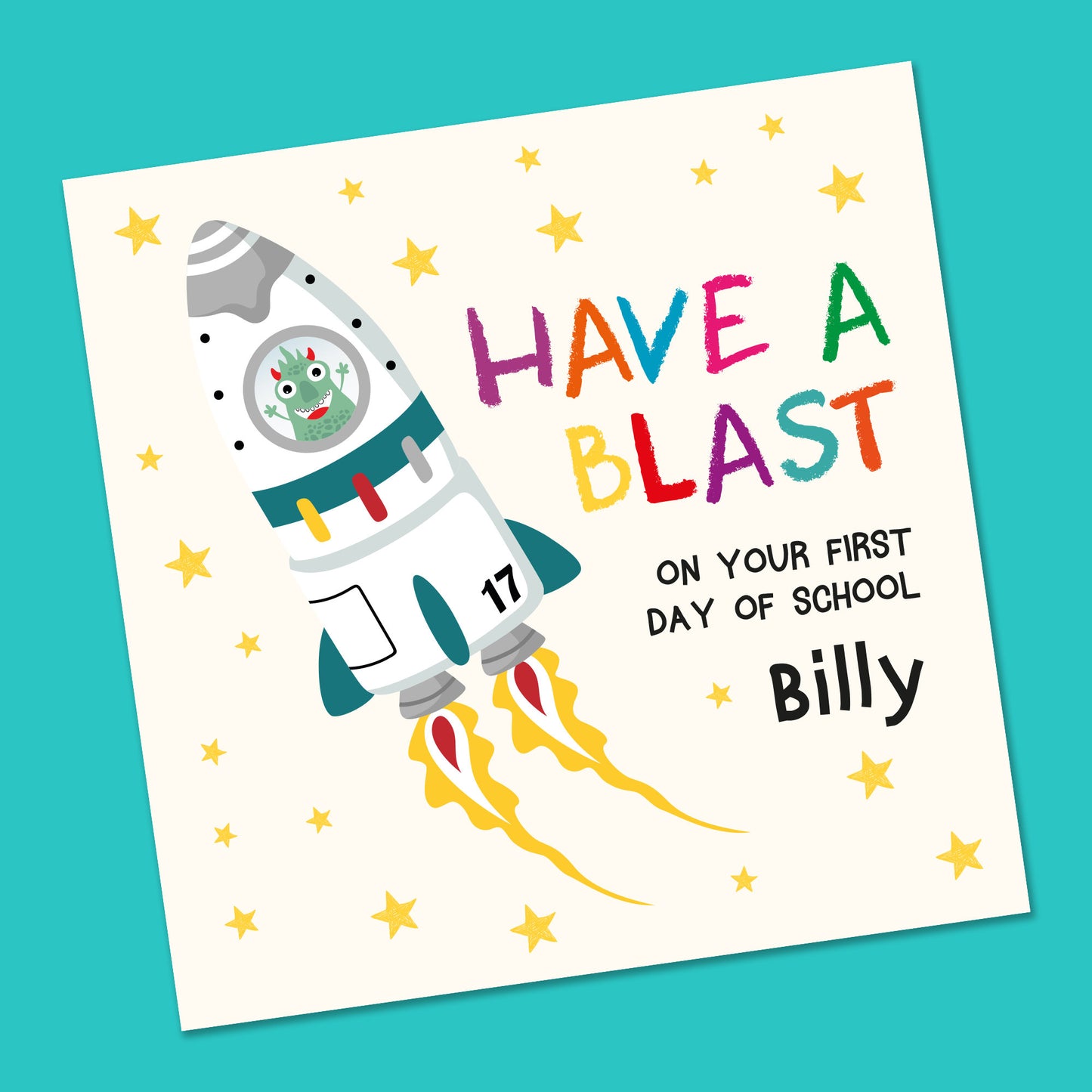 First Day at School Card - Personalised