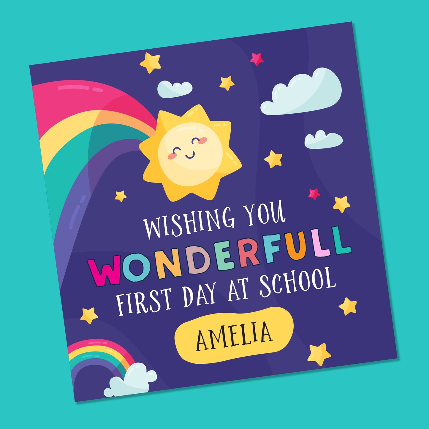 First Day at School Card - Personalised