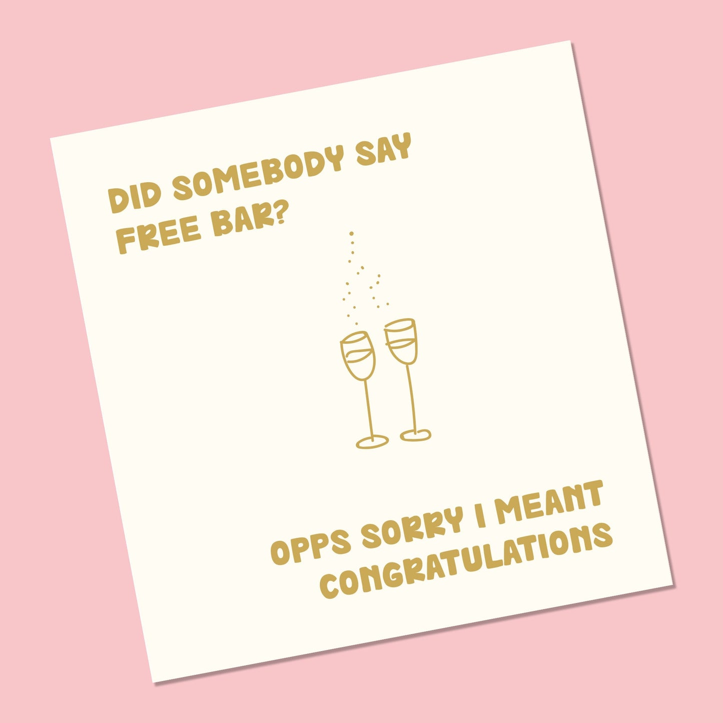 Funny Engagement Card - 6x6"
