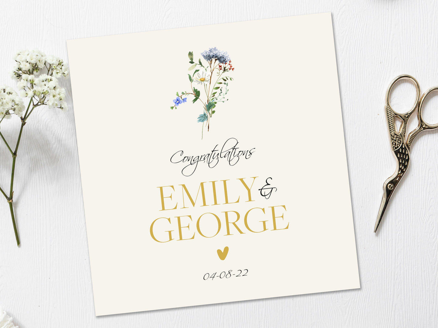Engagement Card Personalised 6x6" Premium
