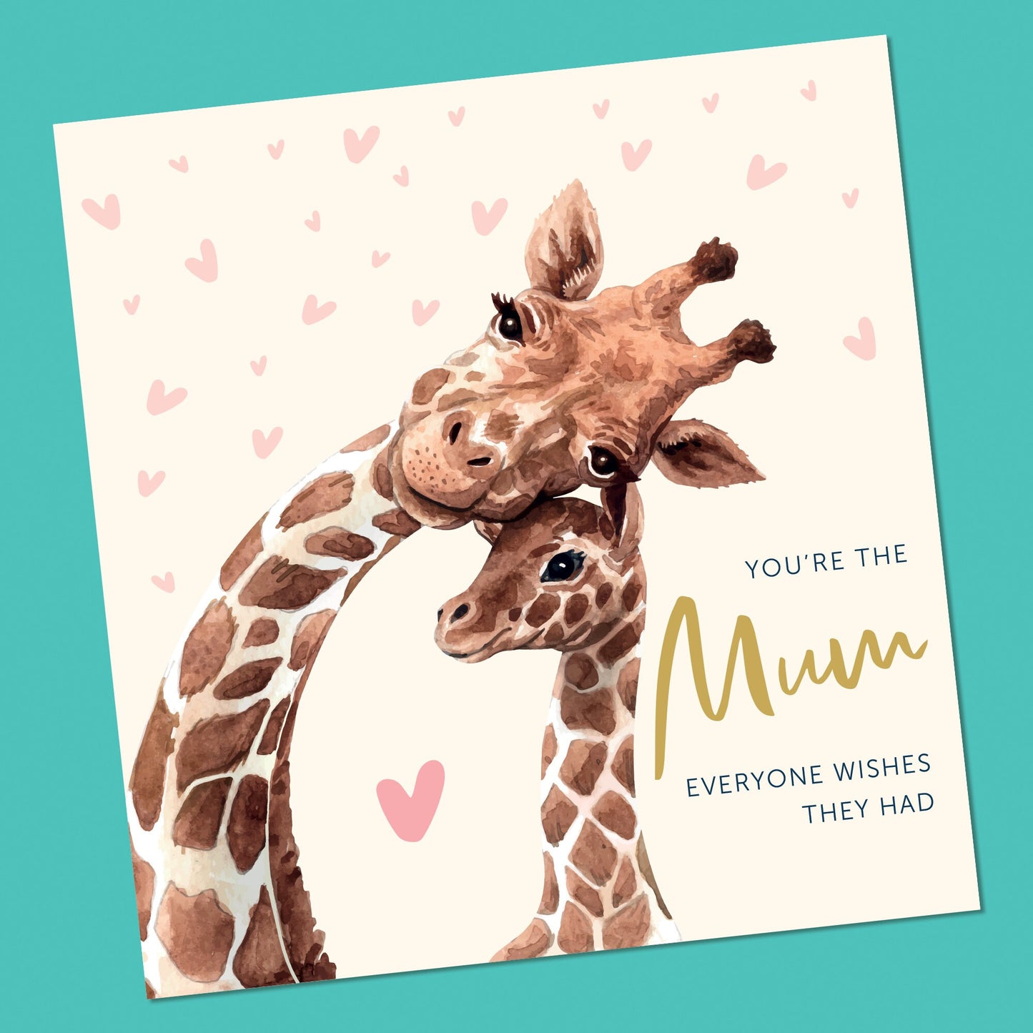 Giraffe Mother's Day Card - Personalizable
