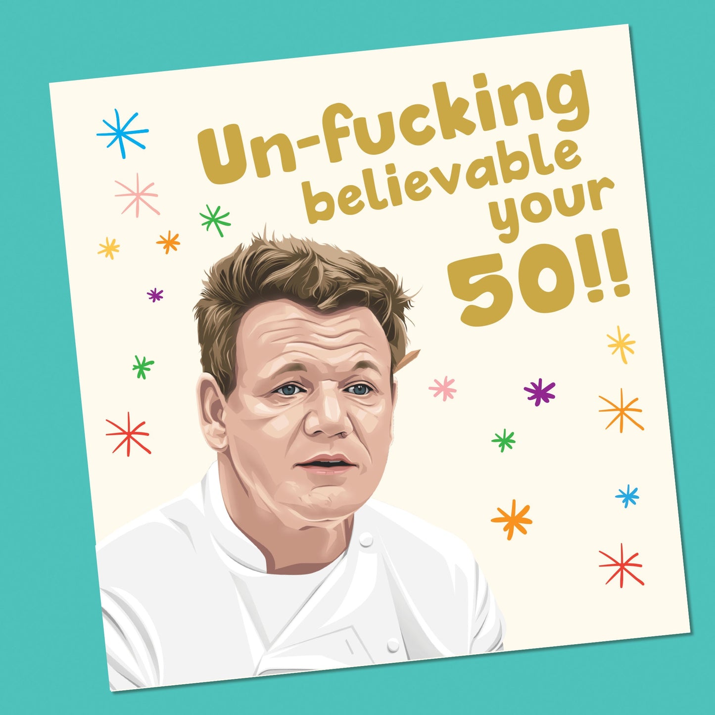 Funny 50th Birthday Card - Gordon Ramsay