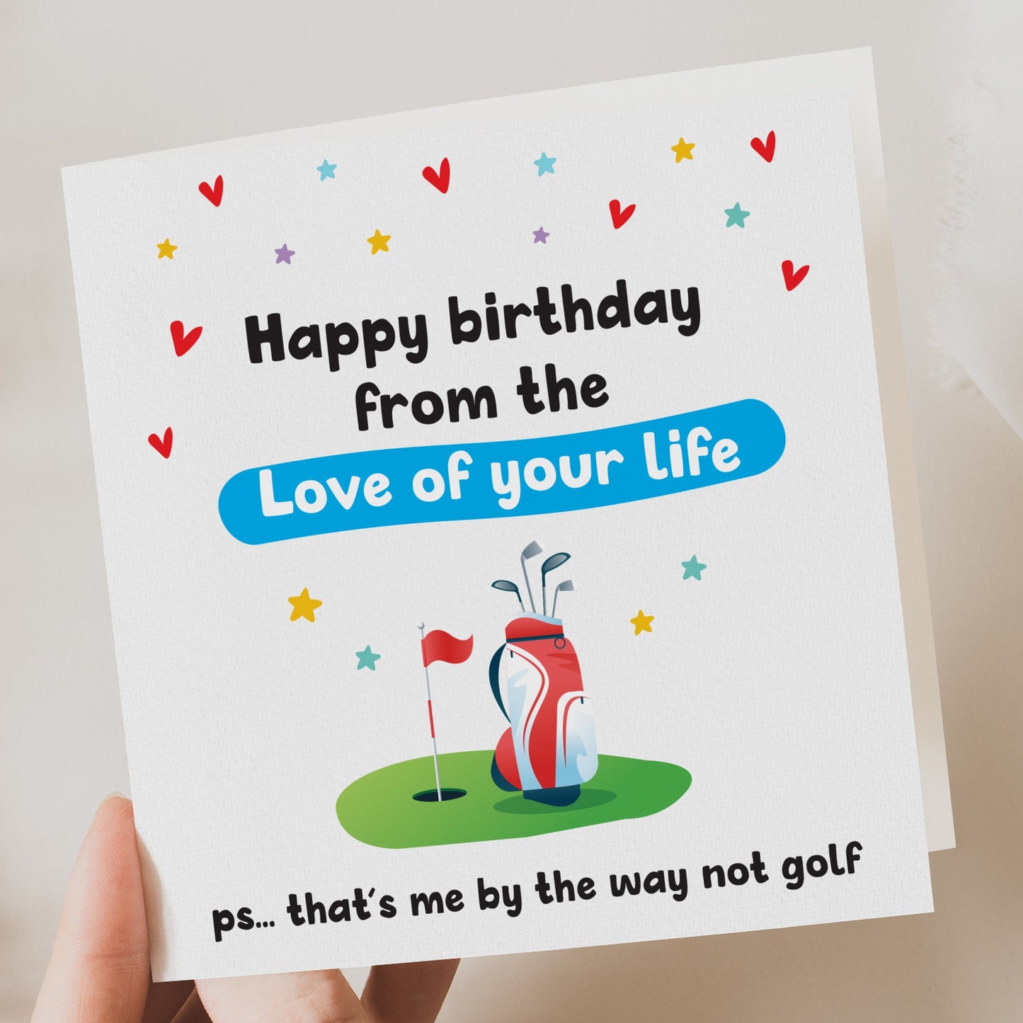 Funny Golf Birthday Card for Husband