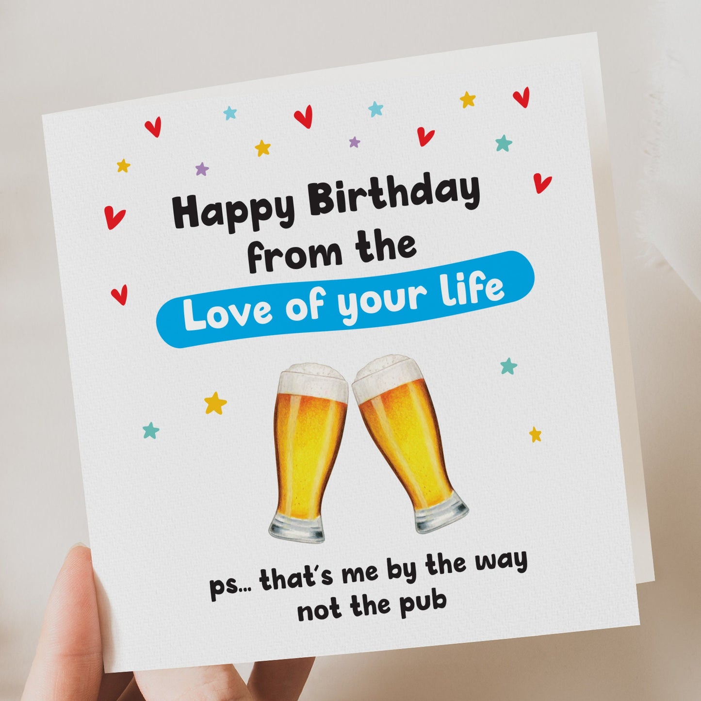 Birthday Card for husband | Funny Pub Card | Funny Birthday Card | Funny Beer Card | Fun Birthday Day Card | Birthday Day Gift for Husband