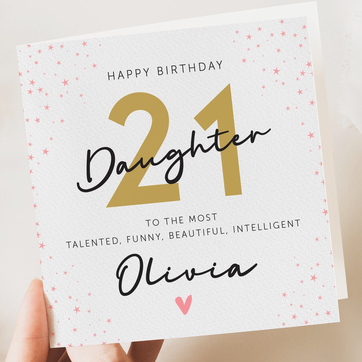 Daughter 21st Birthday Card Personalised