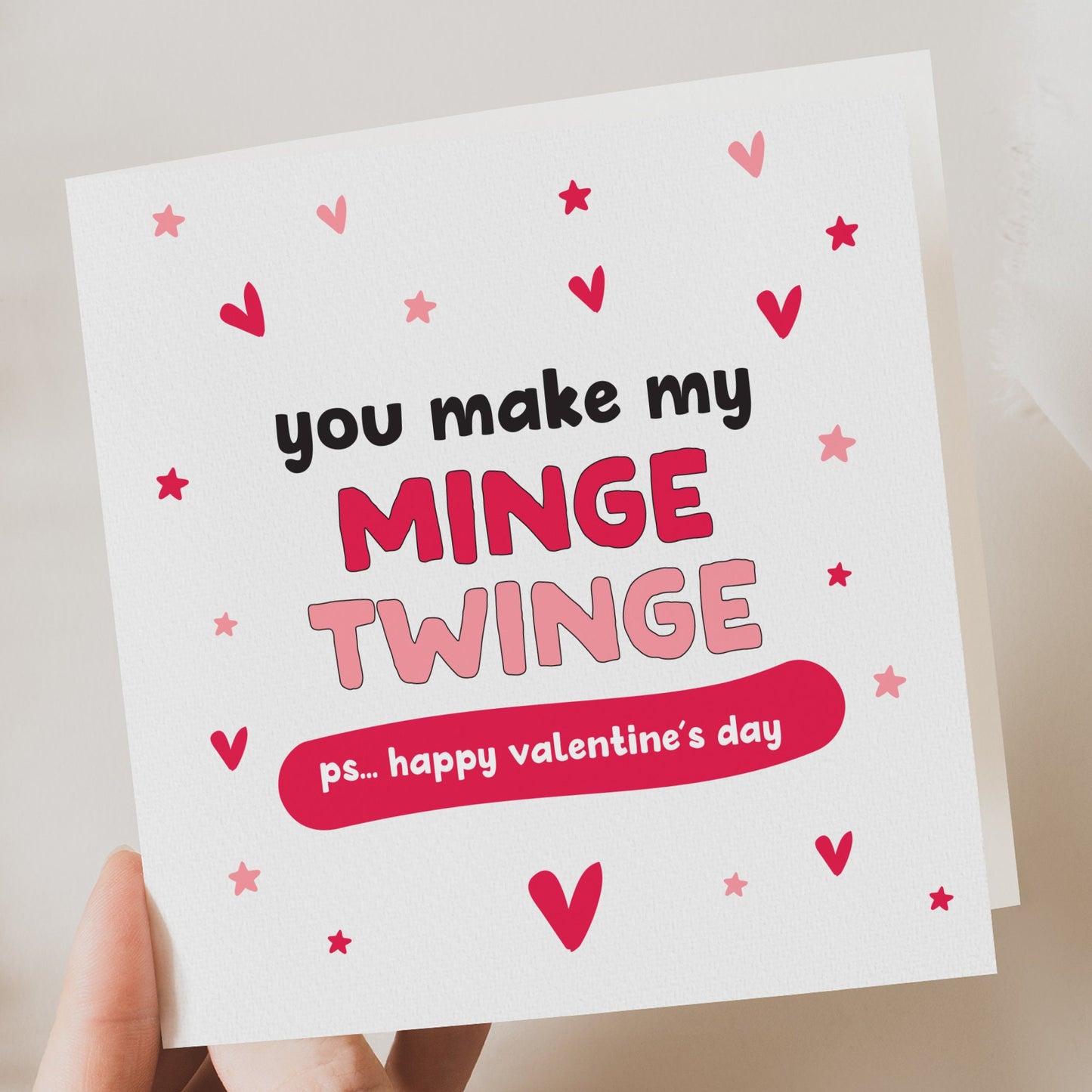Funny Minge Valentine's Card - Rude Greeting Card