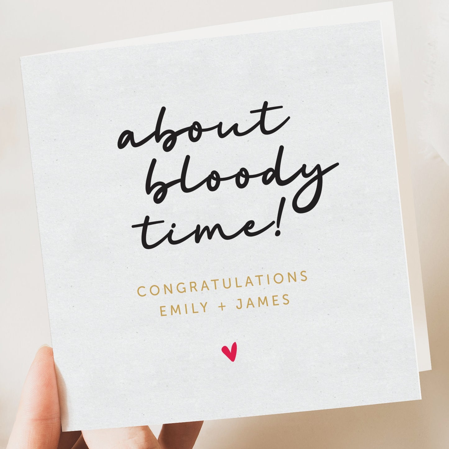 Personalised Engagement Card - 135mm Square