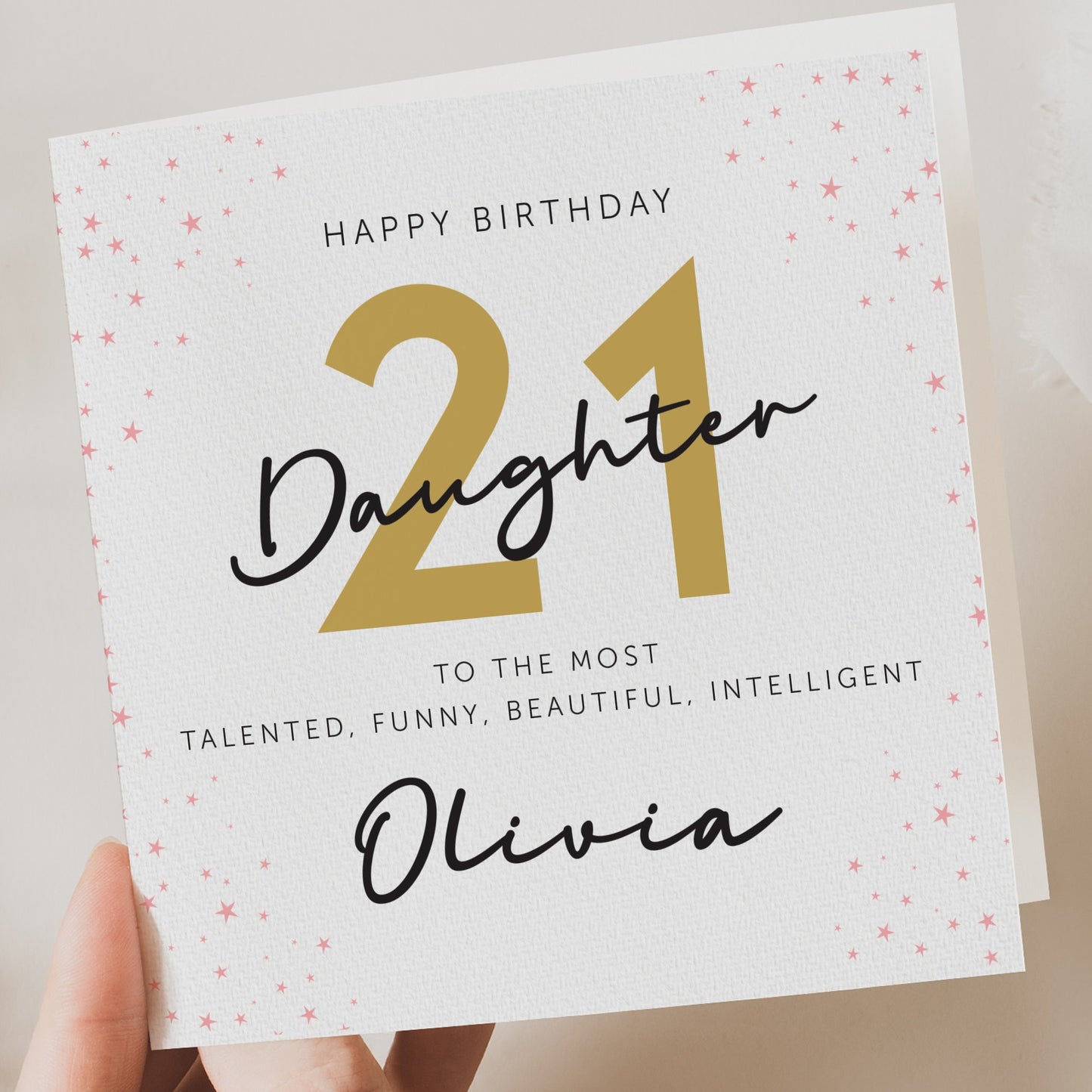 Daughter 21st Birthday Card - Personalised