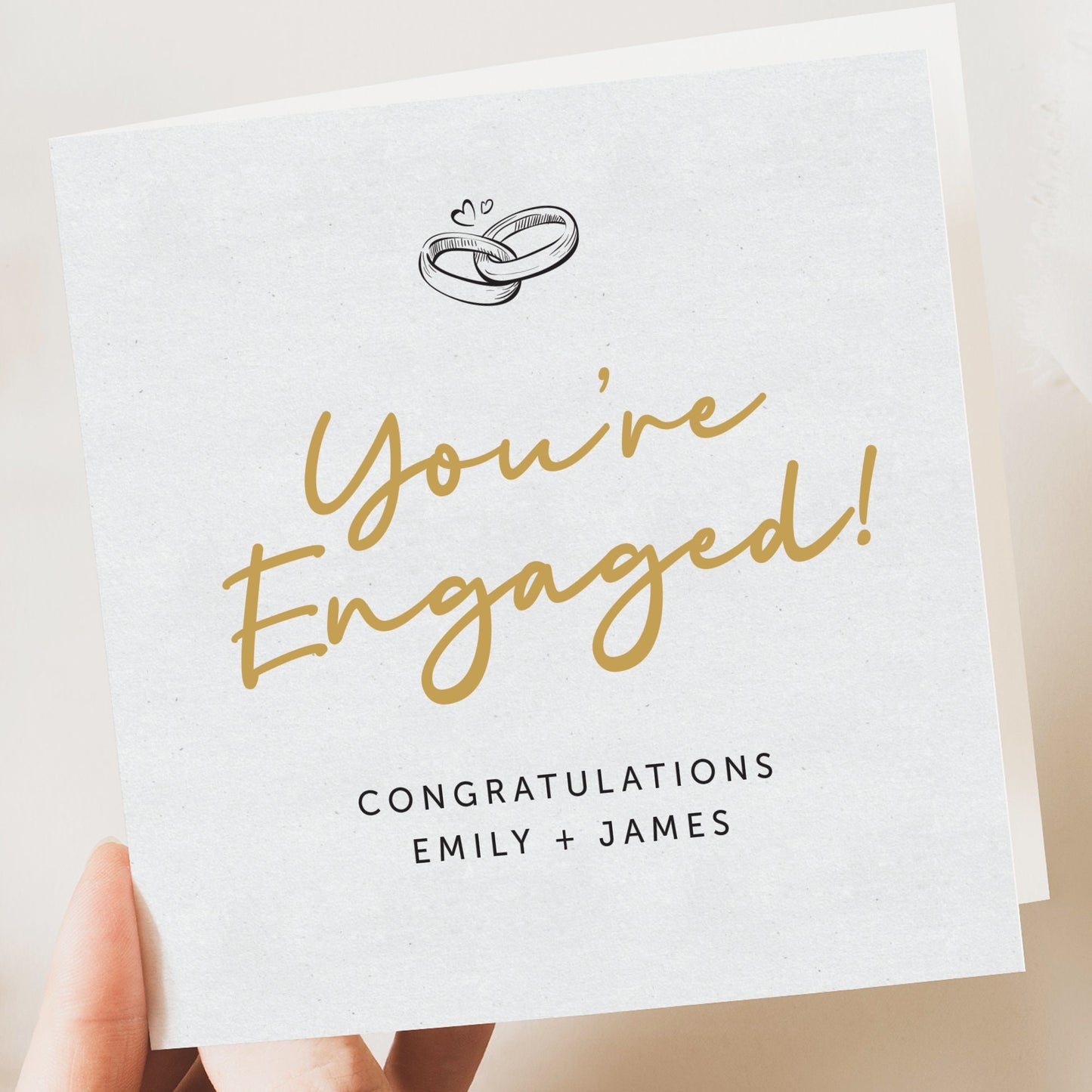 Personalised Engagement Card 135mm Square
