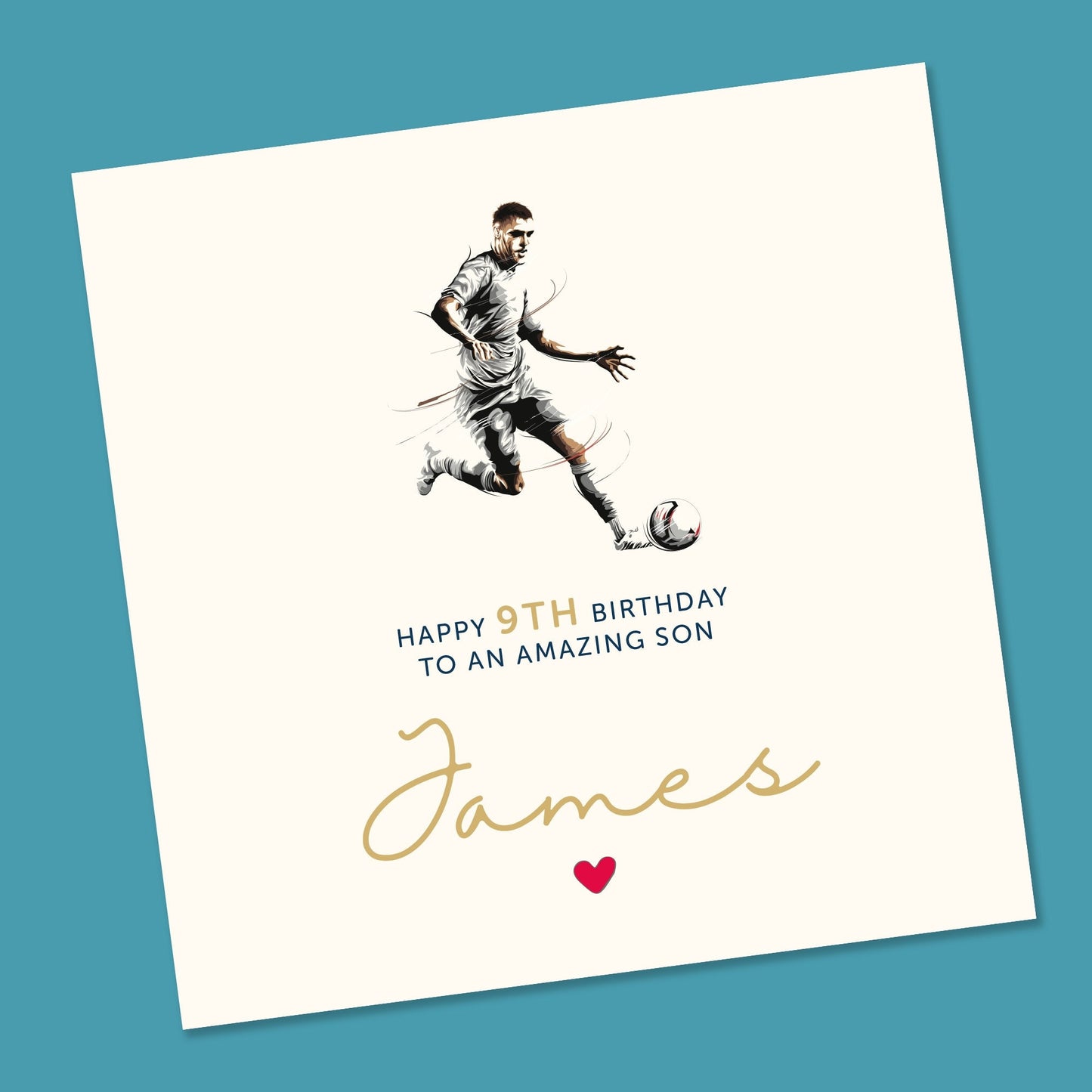 Boys Football Birthday Card Personalised