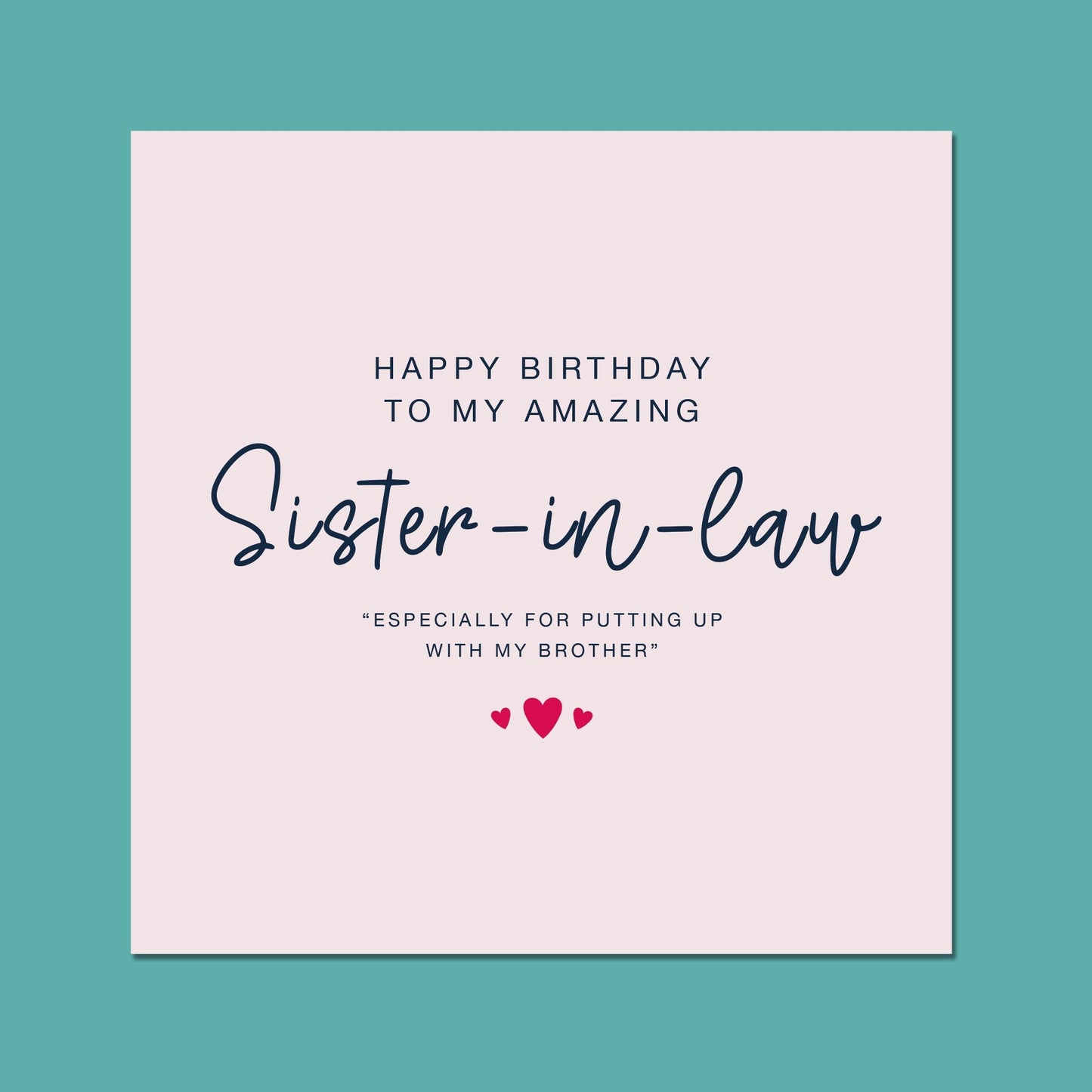 Sister-in-law Birthday Card - Funny Personalised