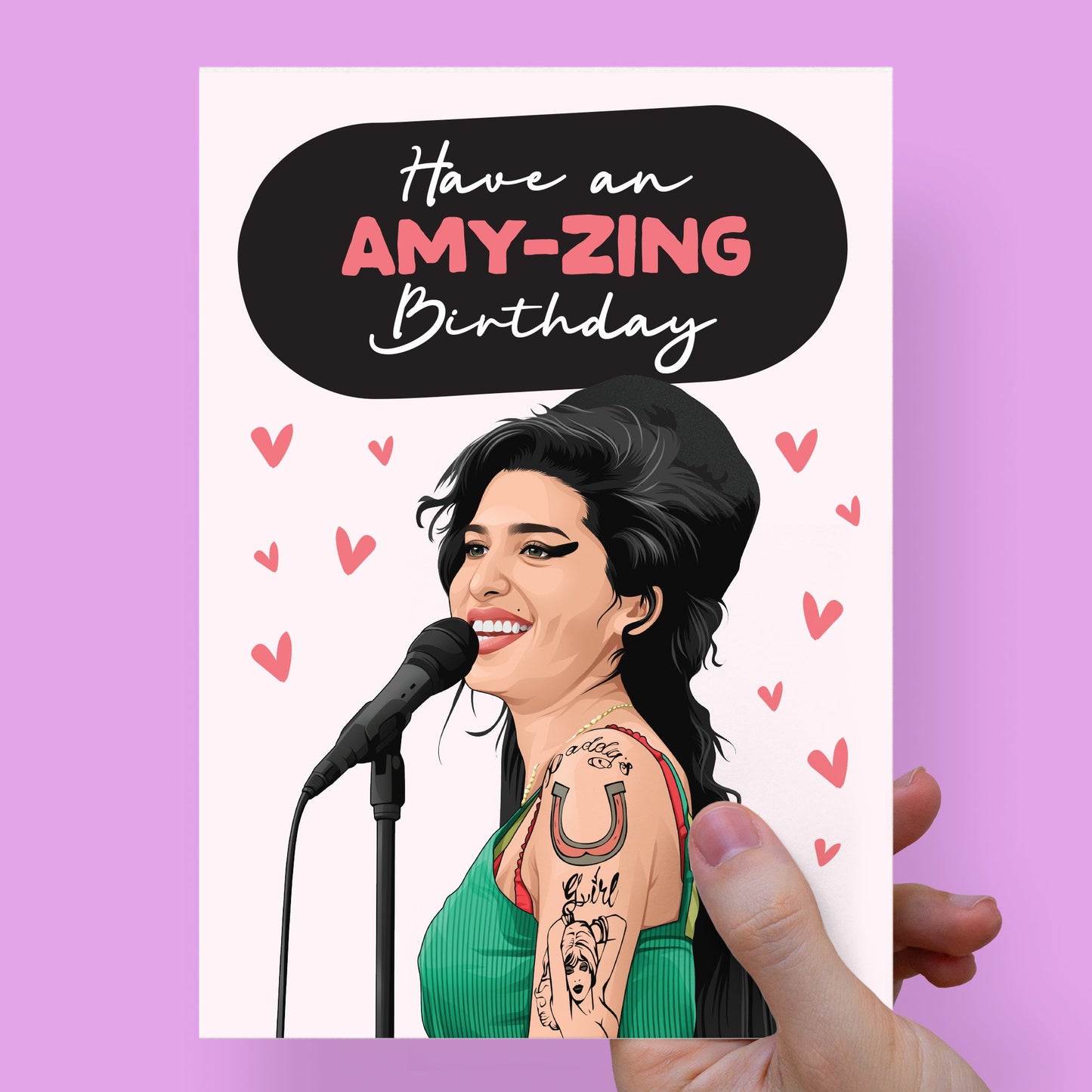 Funny Birthday Card, Gift, Amy Winehouse, Birthday Card, Birthday Card for Daughter, Sister, Friend Girlfriend, for Her, Back to black