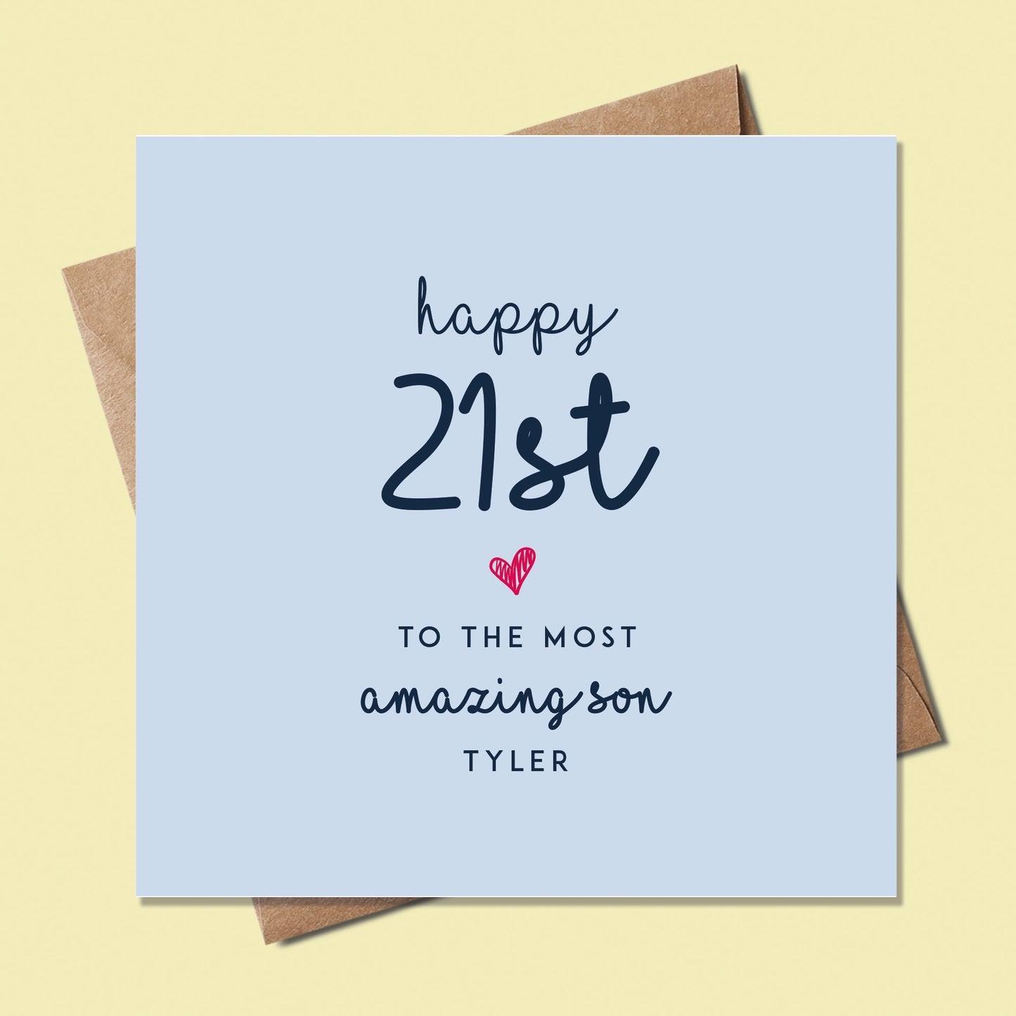 21st Birthday Card for Son - Personalised