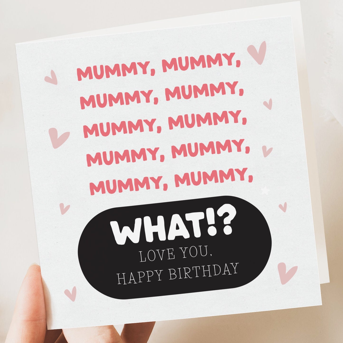 Birthday Card for Mum - Funny Yellow Sticker