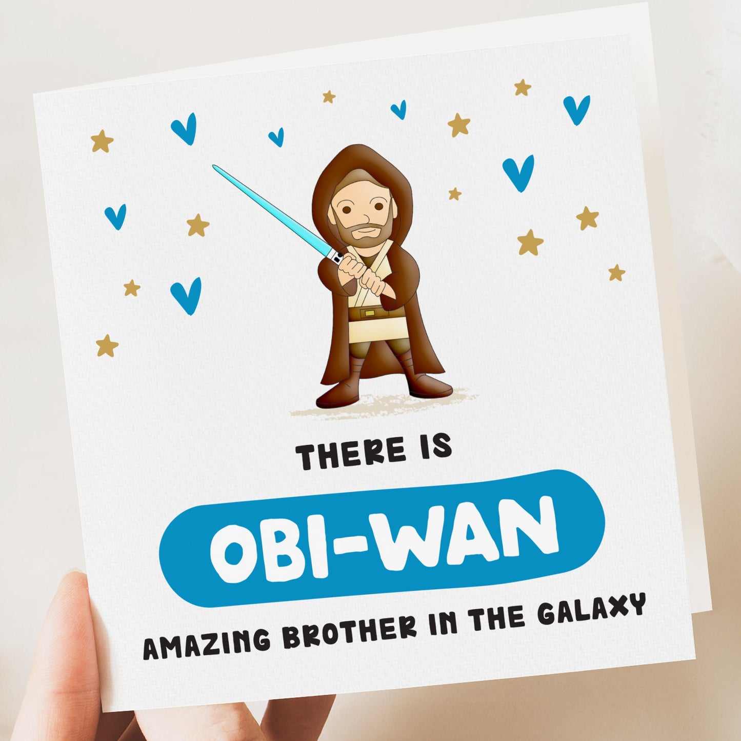 Brother Birthday Card | Funny Birthday Card | Star wars Obi-Wan | Fun Birthday Card | Birthday Day Gift for Brother | Funny Card | Starwars