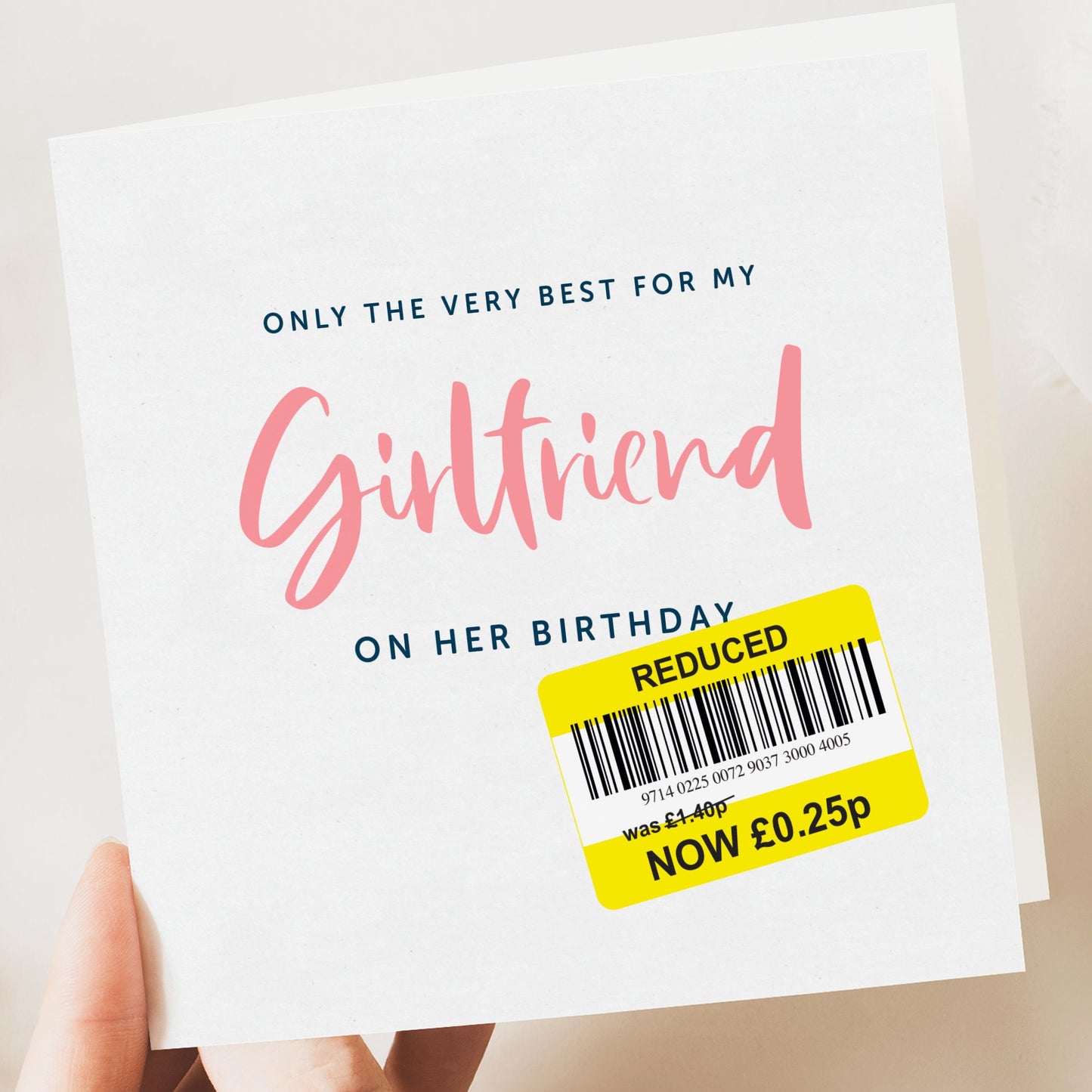 Funny Birthday Card for Girlfriend - 6x6" or 8x8"