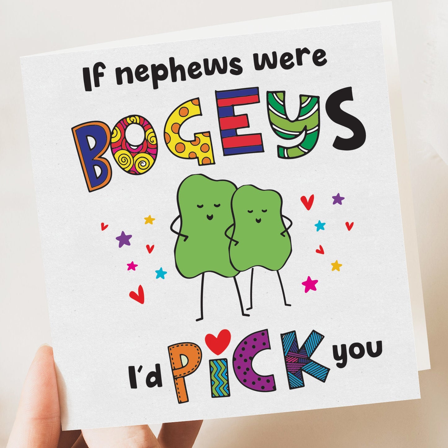 Funny Nephew Birthday Card - Bogeys Golf Humor