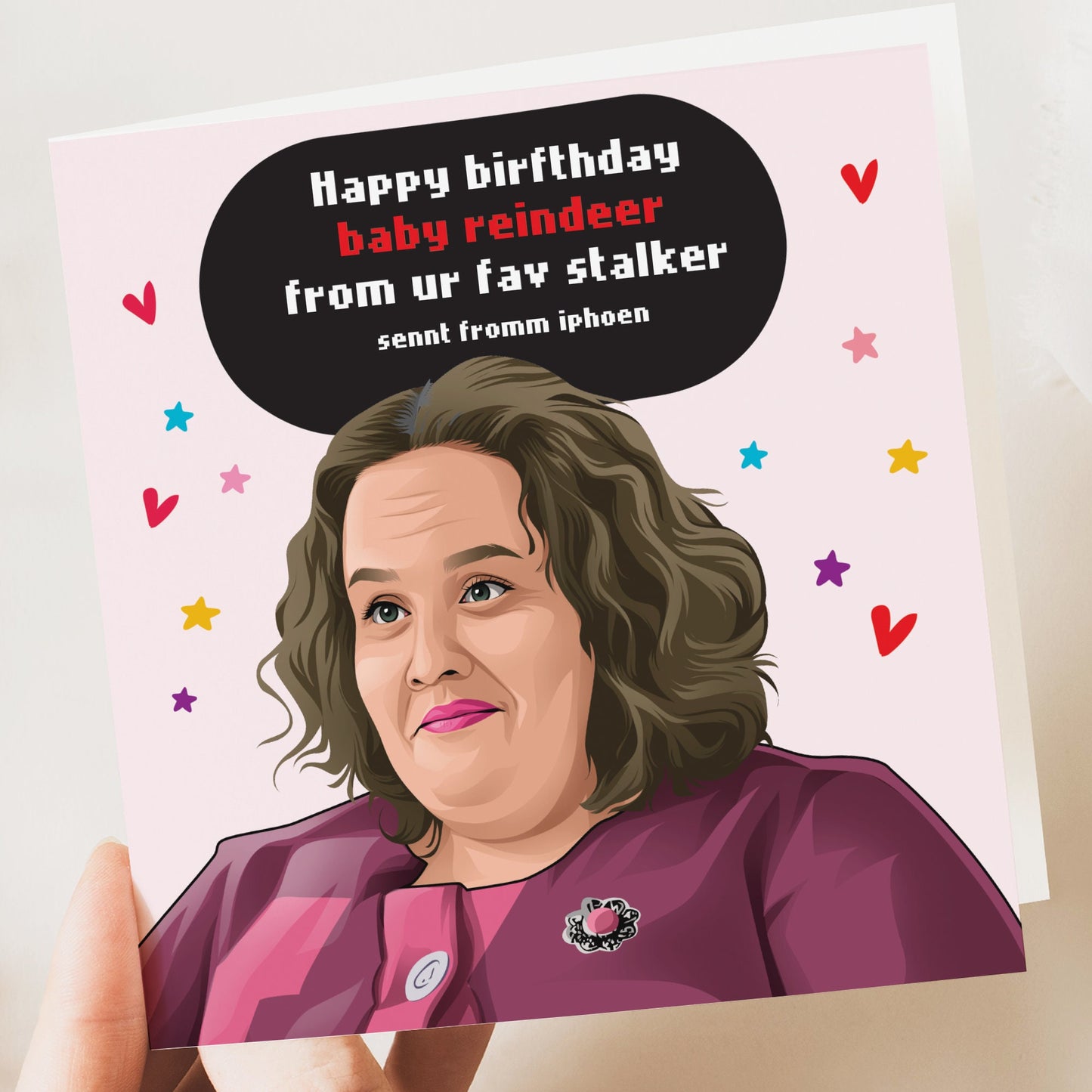 Baby Reindeer Birthday Card, Funny Netflix Card