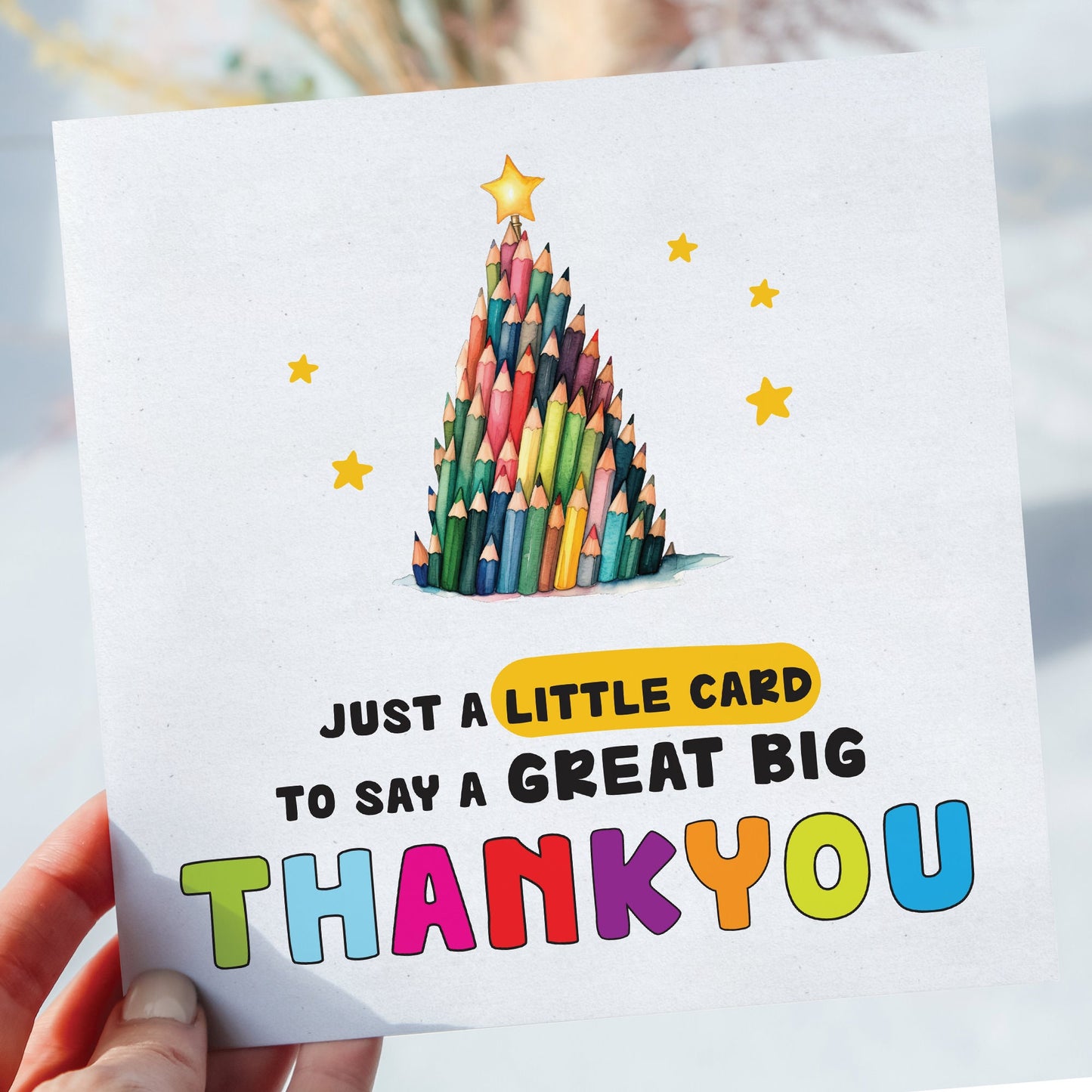 Thank you Teacher Appreciation Card Personalised