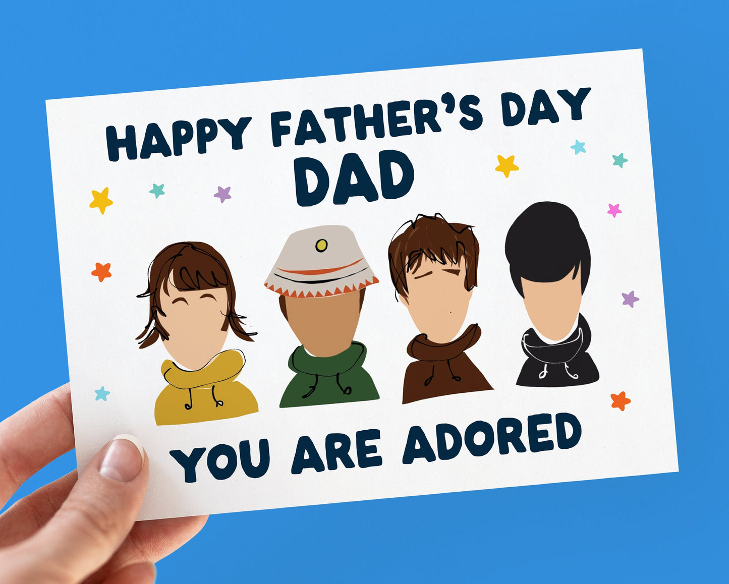 Funny Fathers Day Card, Stone Roses Fathers day card, I wanna be adored Stone Roses Father's Day, Personalised Father's Day card