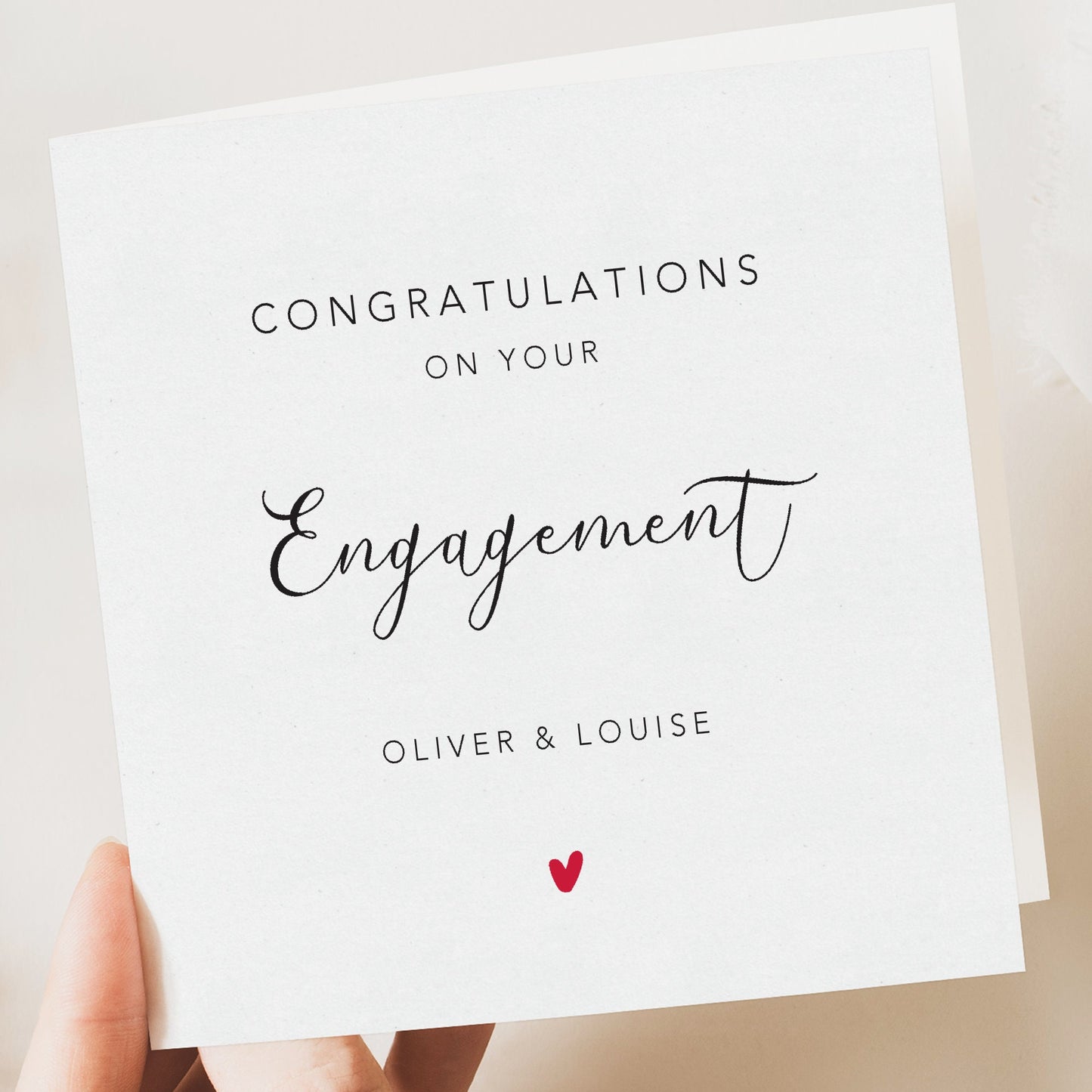 Personalised Engagement Card