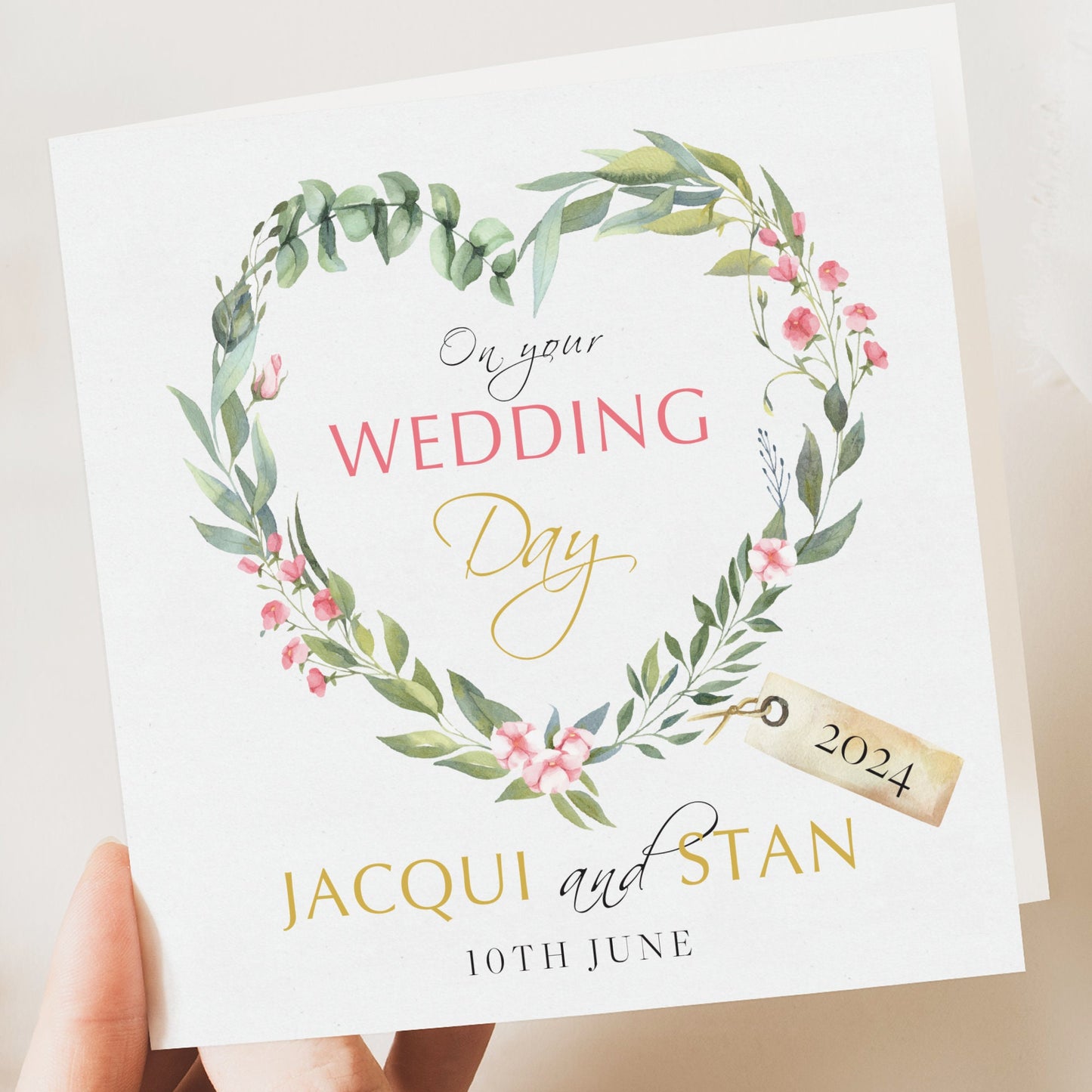 Personalised wedding card