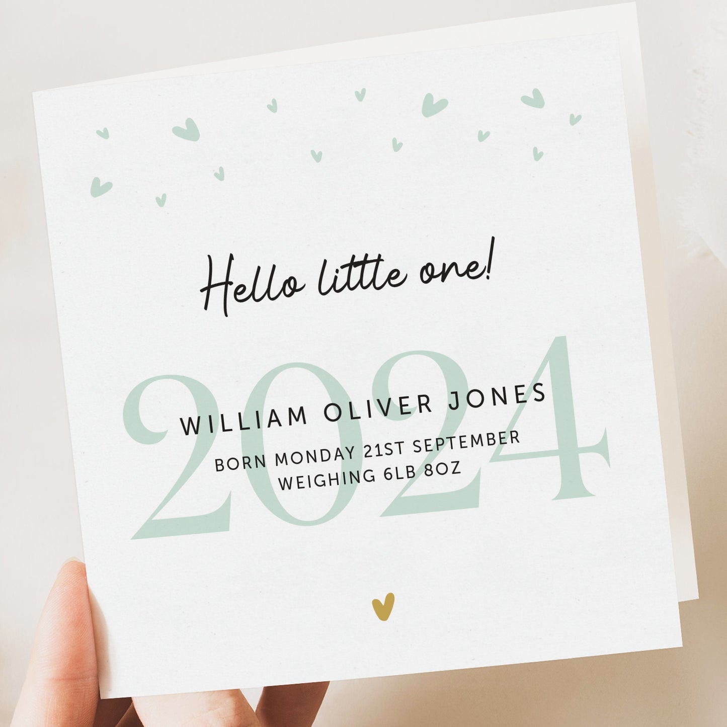 NEW BORN BABY BOY or girl CARD
