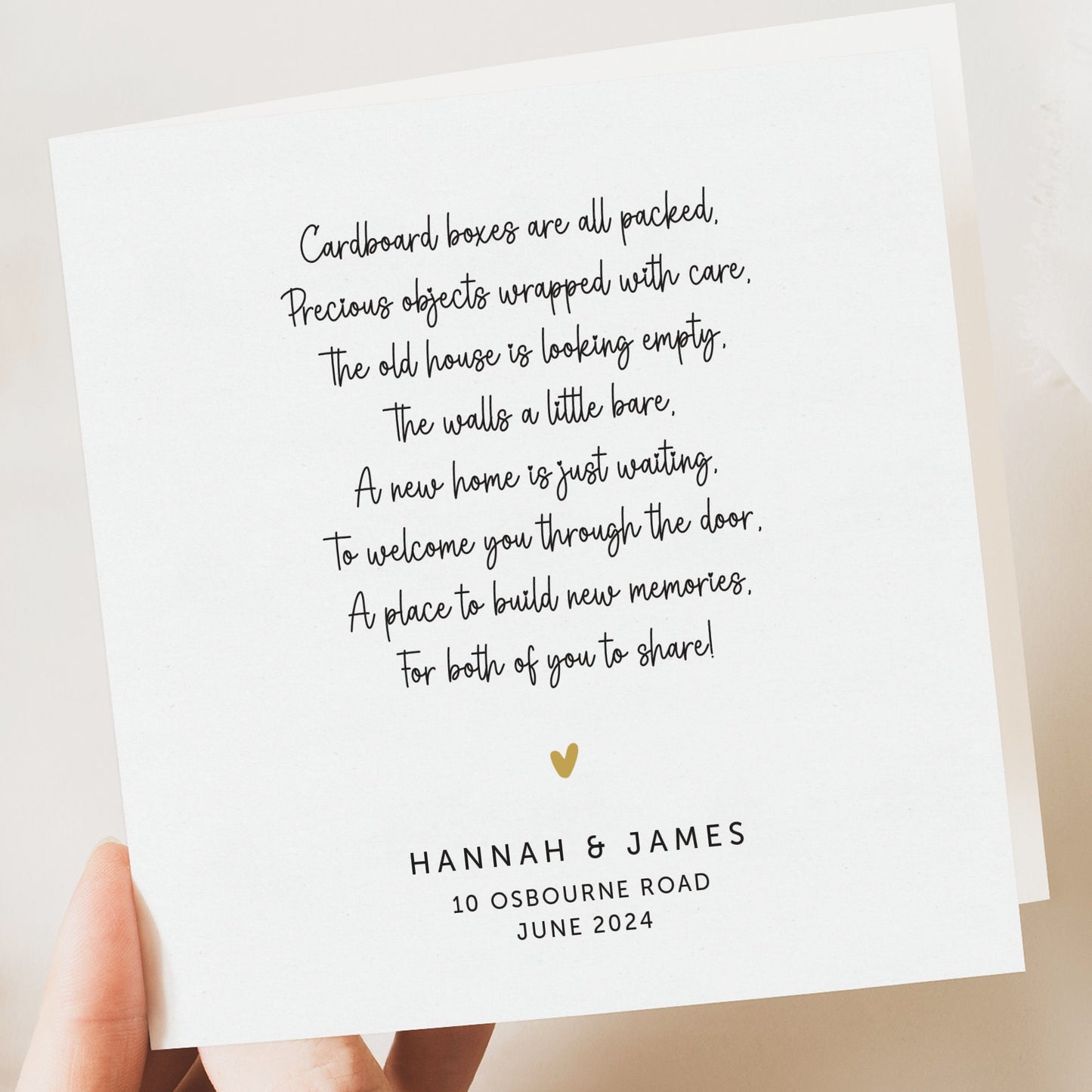 New Home card, Housewarming Congratulations card, Home Sweet Home, Moving House, New House, Moving Day, Personalised Home, New Home Card