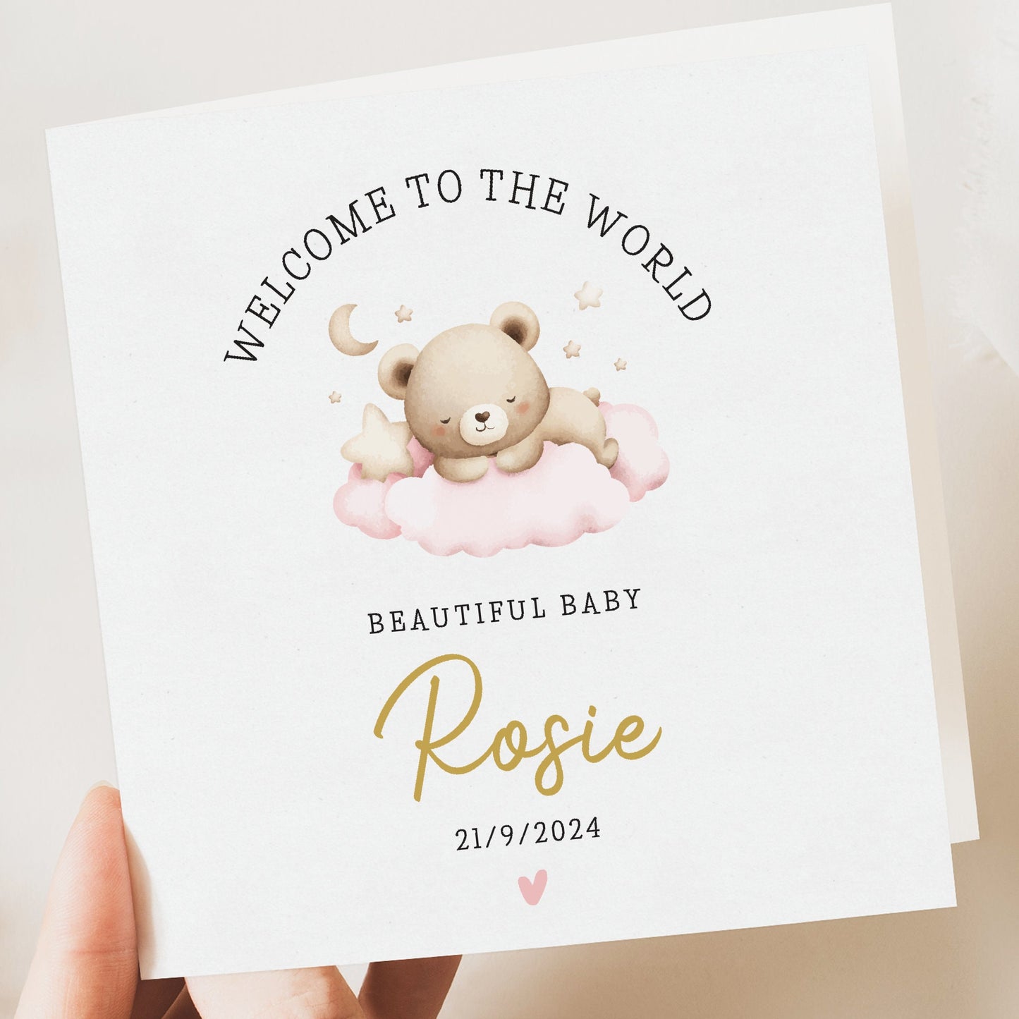 NEW BORN BABY girl CARD