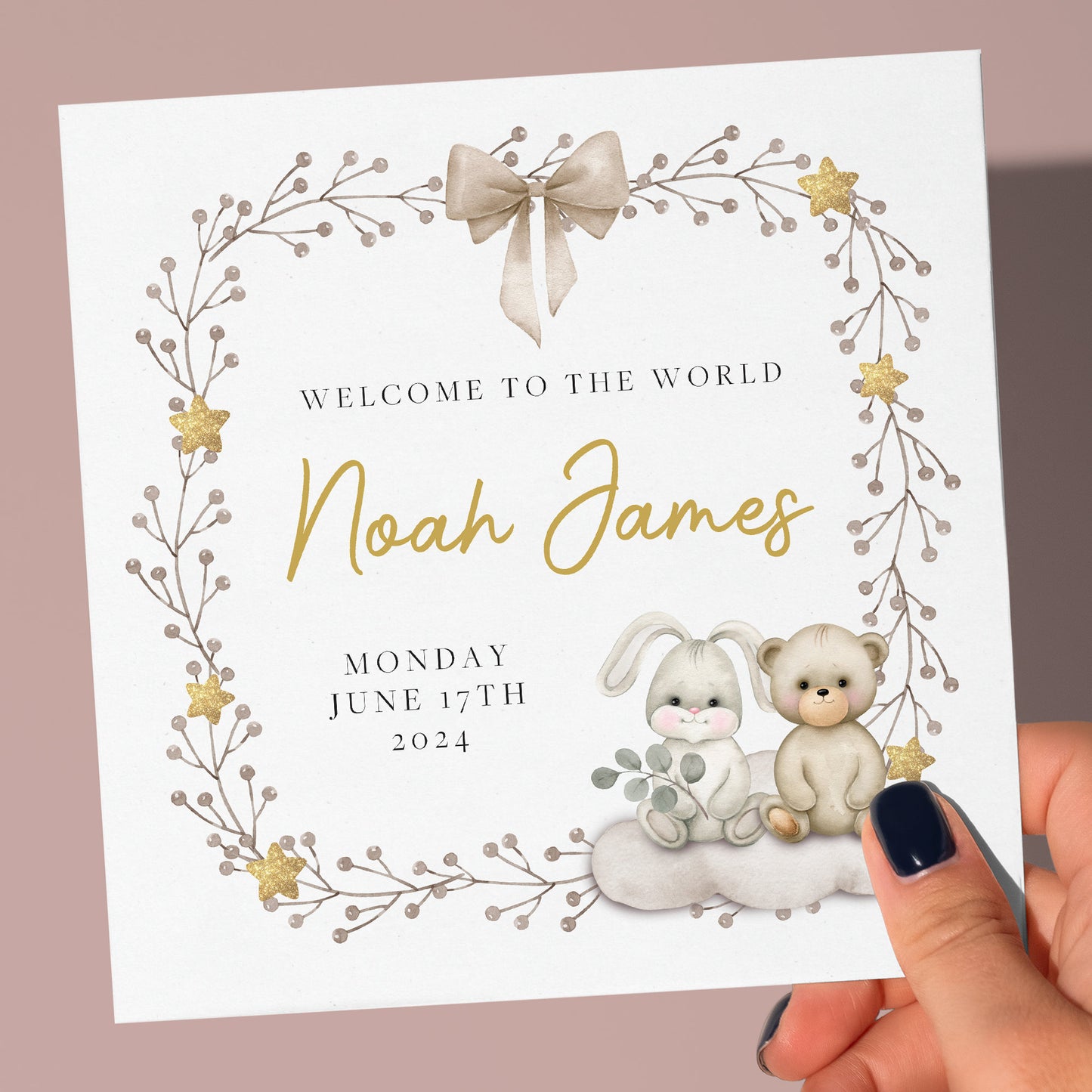 NEW BORN BABY BOY or girl CARD